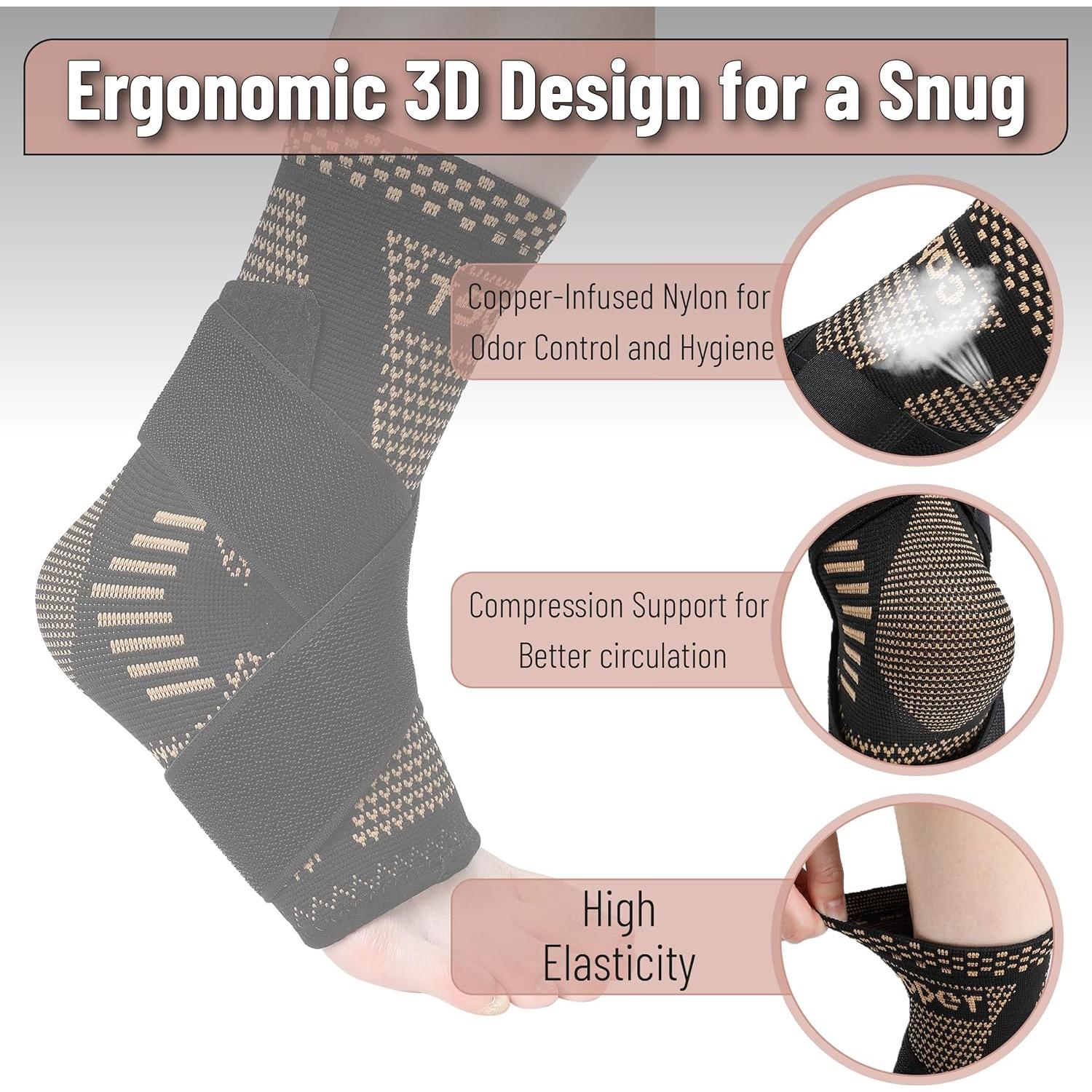 Férula para Tobillo DR. JK Pequeña Cobre y Negro Compresión