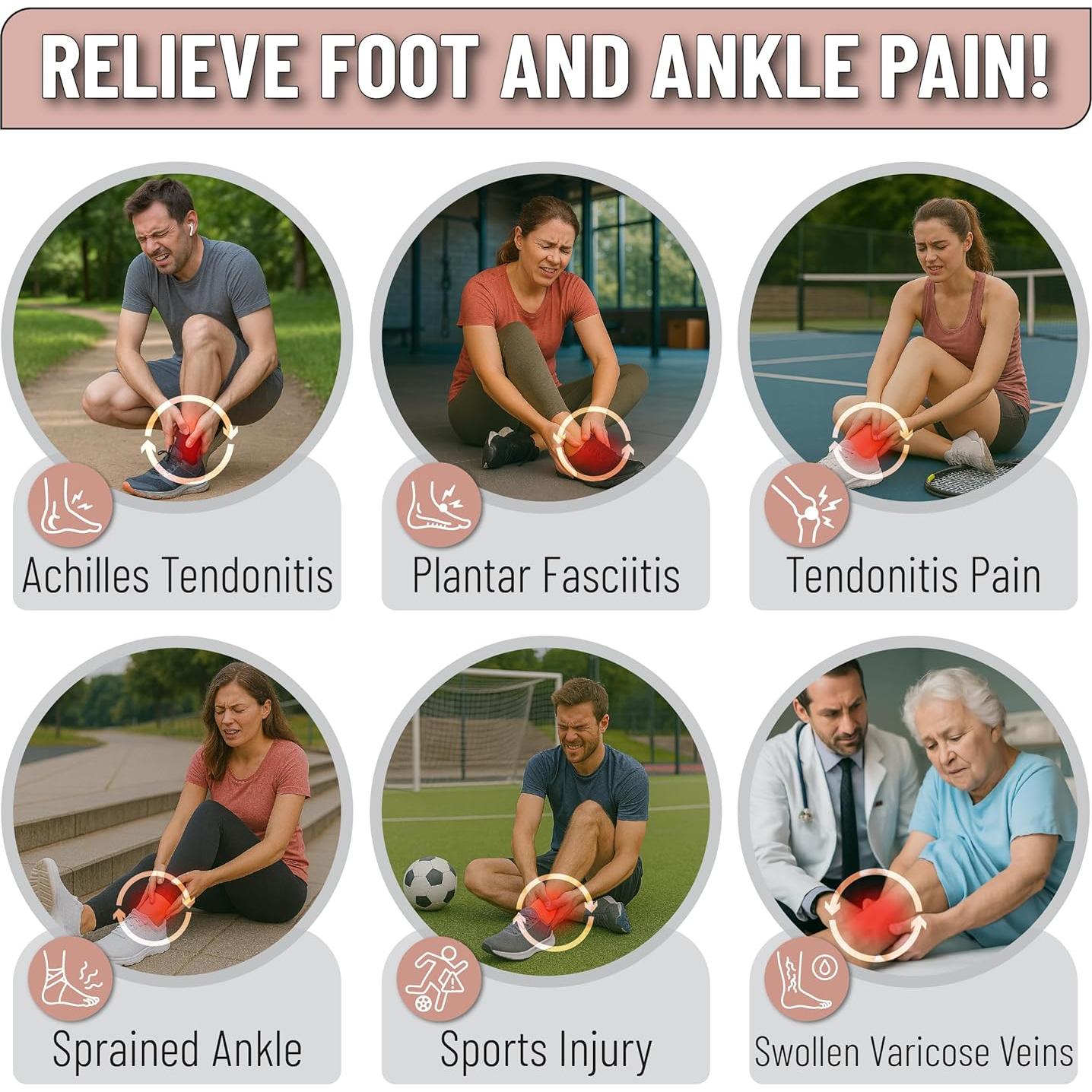 Férula para Tobillo DR. JK Pequeña Cobre y Negro Compresión