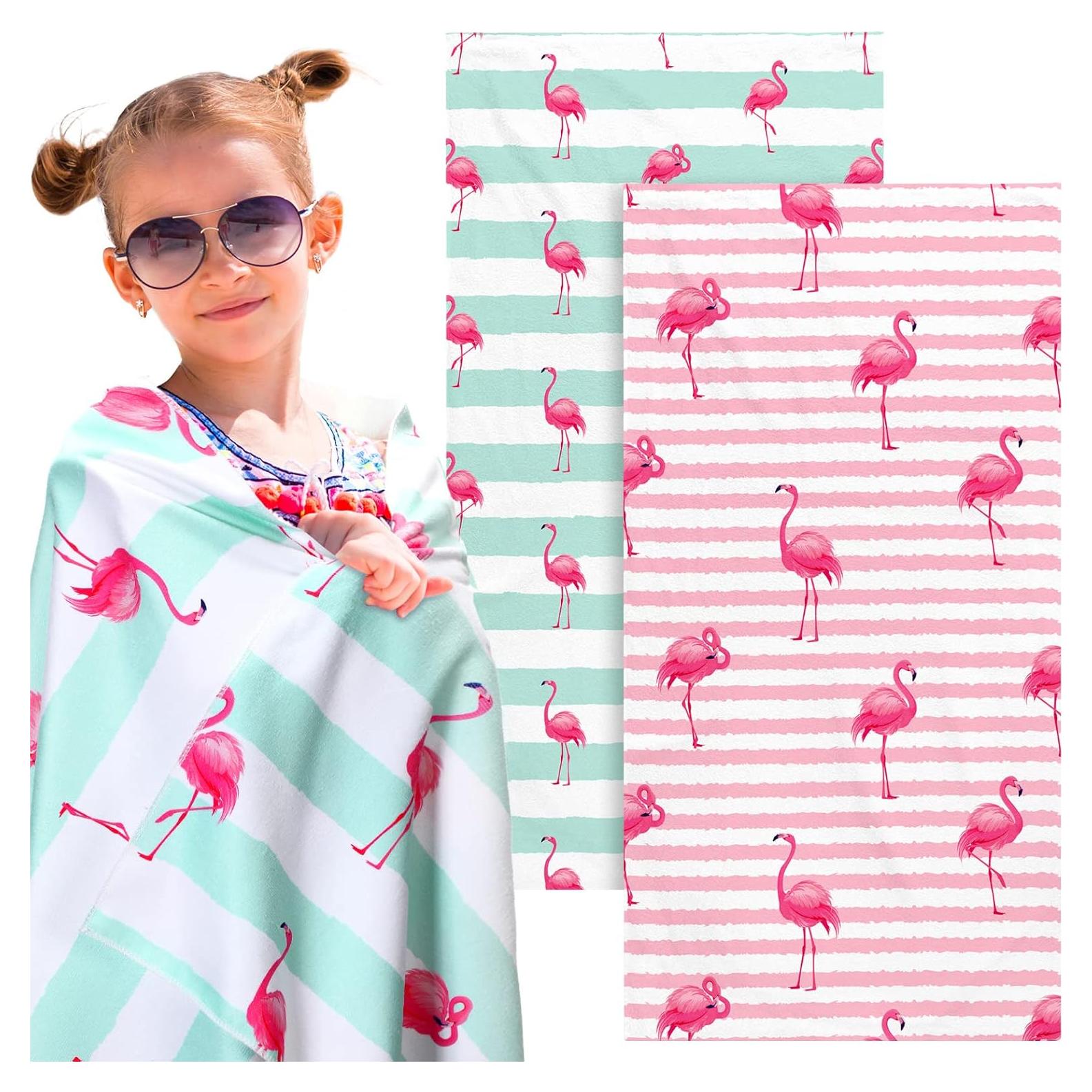 Toallas de Playa Microfibra Yahenda 2 Piezas Flamenco 71x140 cm