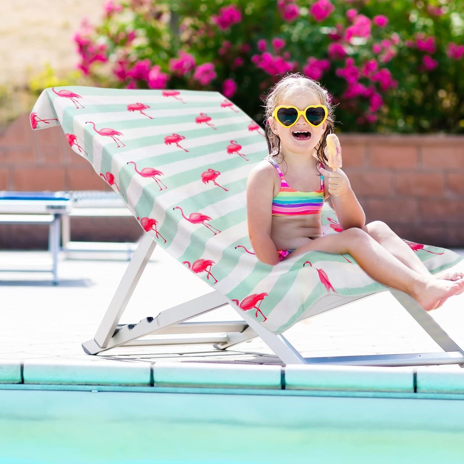 Toallas de Playa Microfibra Yahenda 2 Piezas Flamenco 71x140 cm