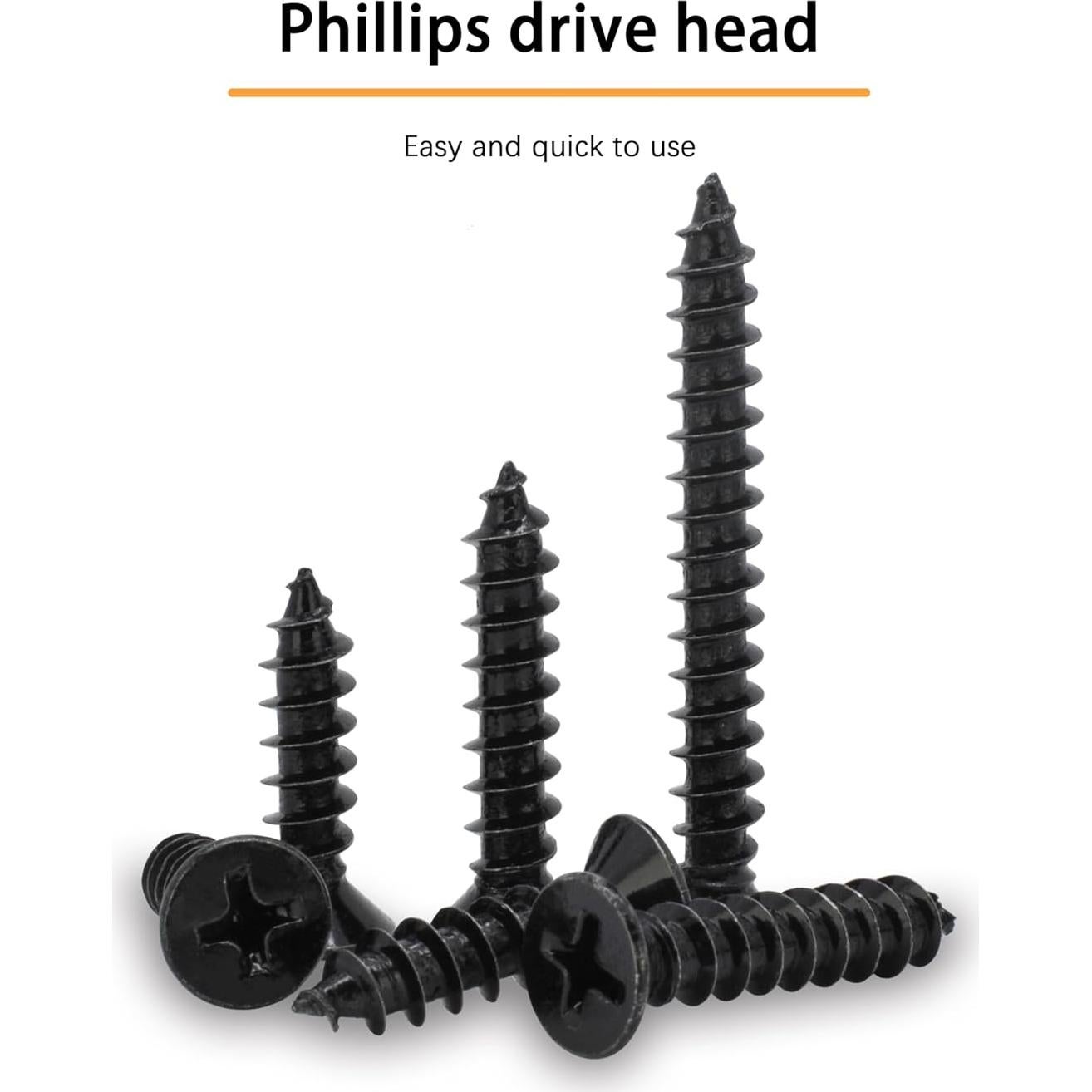 Tornillos Autorroscantes INDPROD #4 x 20mm Galvanizados Negros 200Pcs