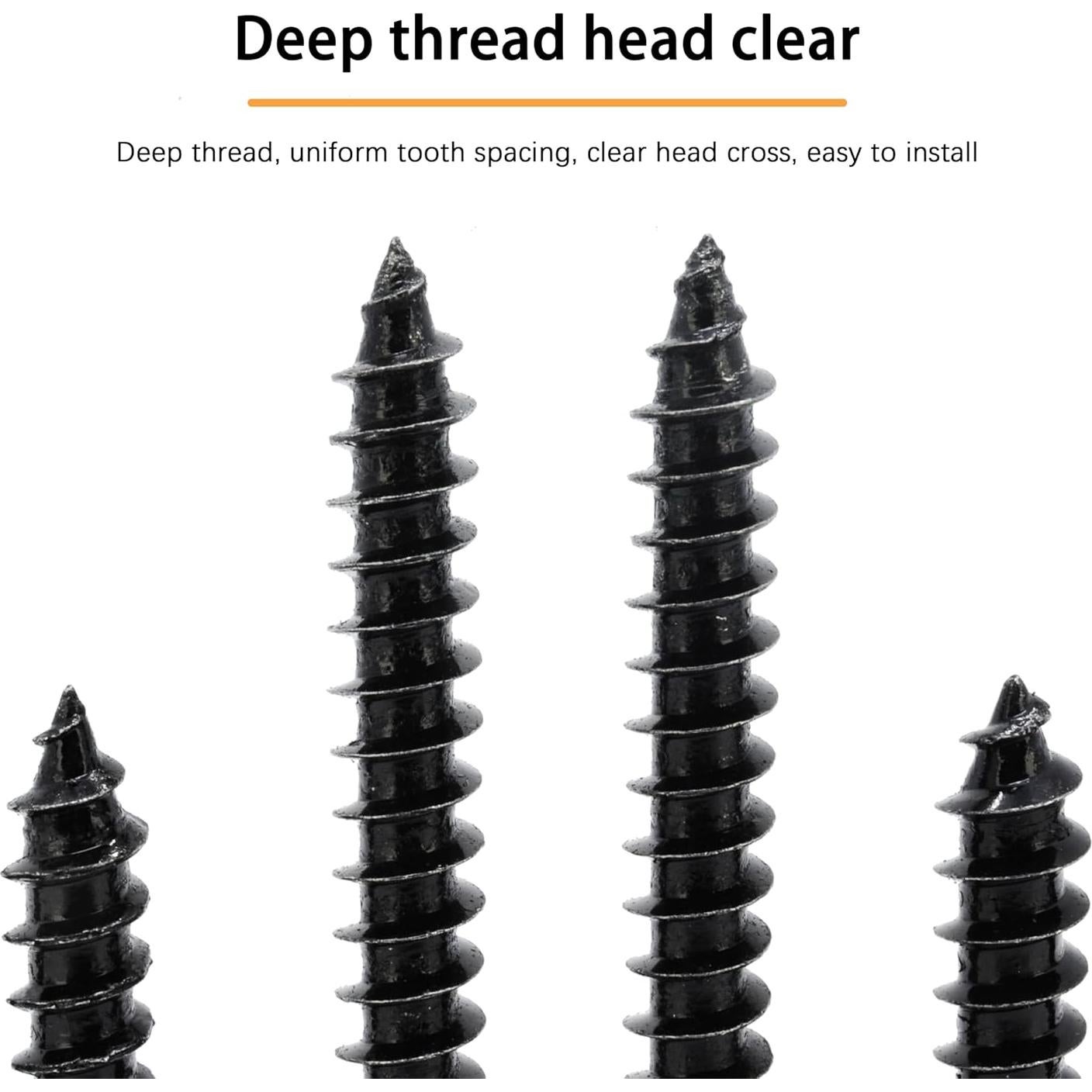 Tornillos Autorroscantes INDPROD #4 x 20mm Galvanizados Negros 200Pcs