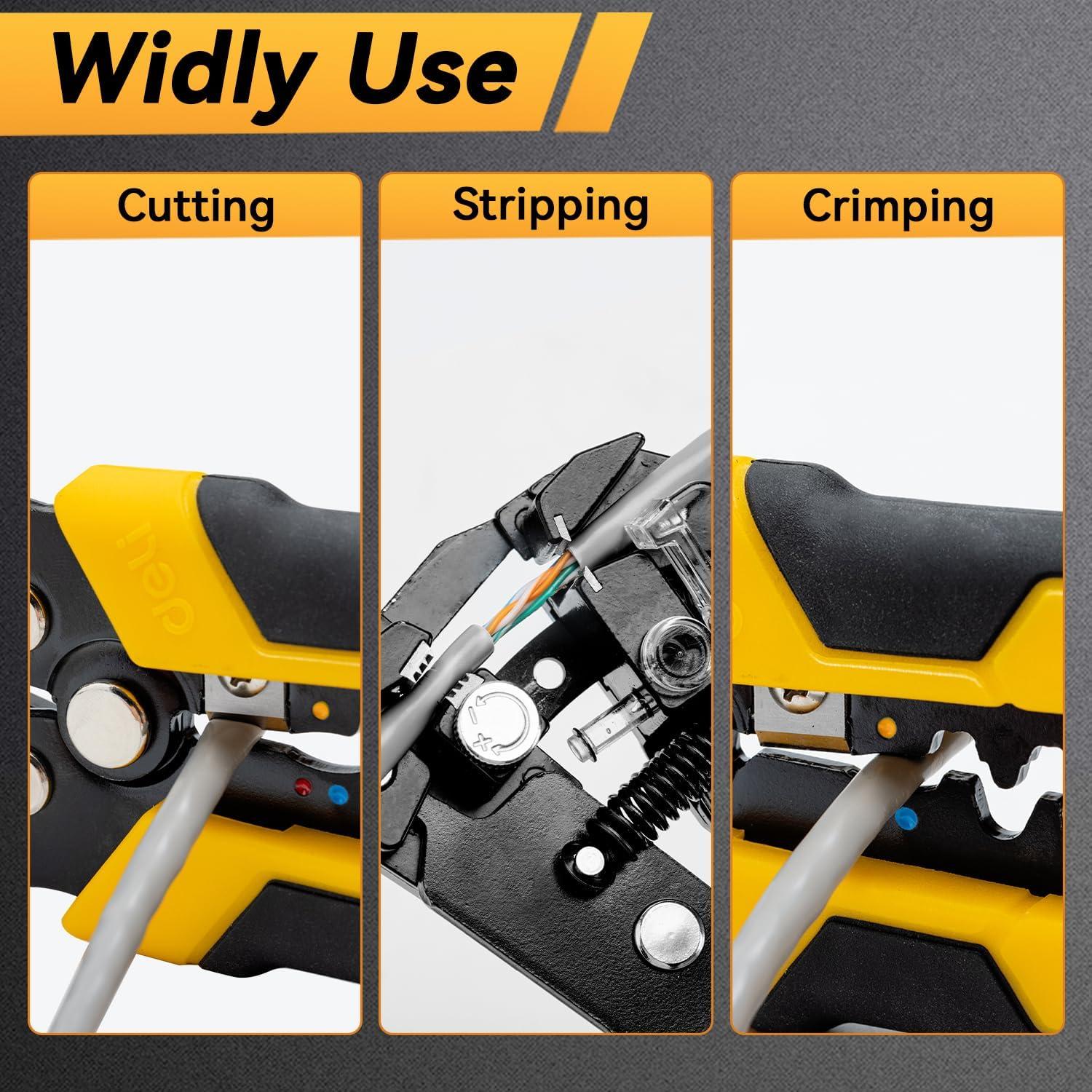 Pelacables Automático Deli 3 en 1 para Cables 10-24 AWG