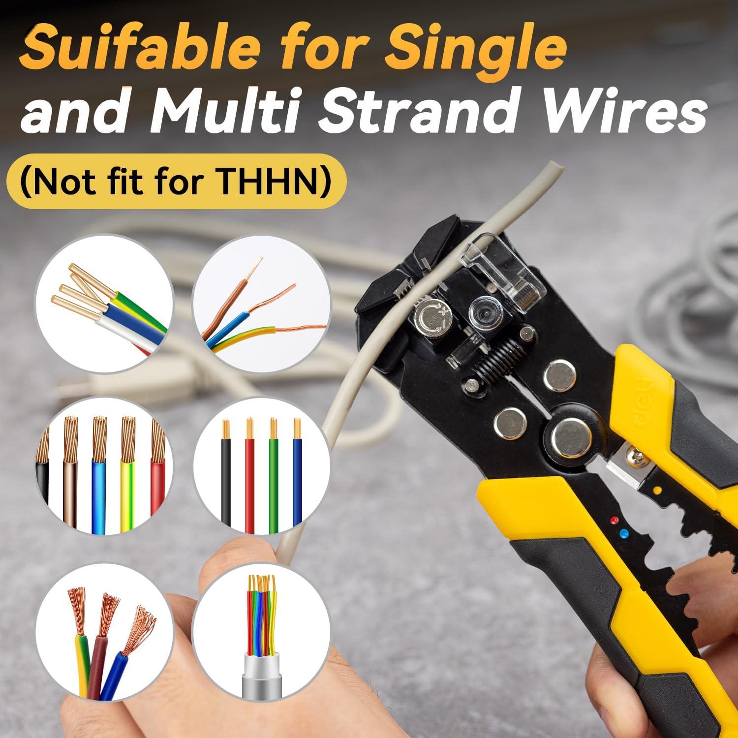 Pelacables Automático Deli 3 en 1 para Cables 10-24 AWG