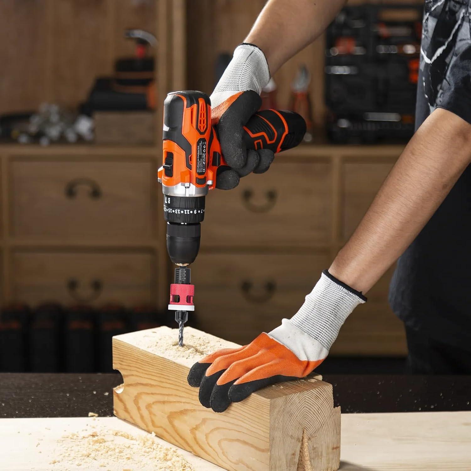 Juego de 5 Brocas Avellanadas HSS M2 con Tope de Profundidad