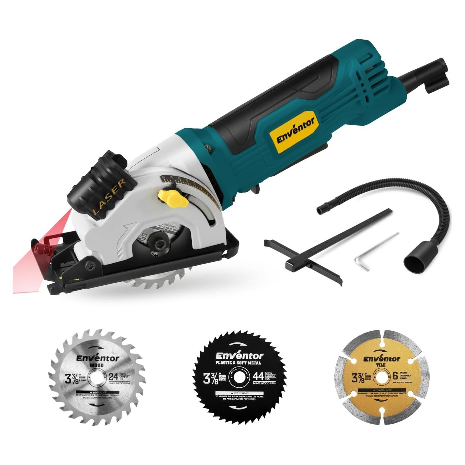 Sierra Circular Mini Enventor 4.8A 4000RPM 3 Hojas 85mm