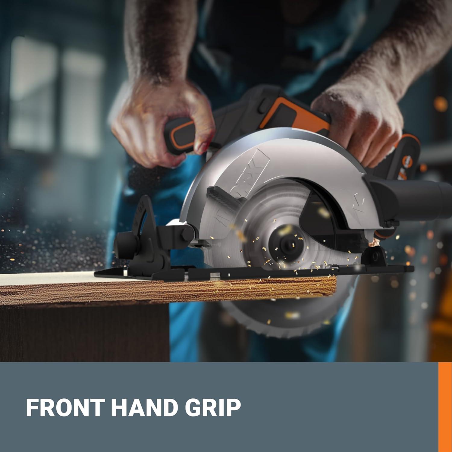 Sierra Circular Eléctrica Inalámbrica Worx 20V 6-1/2" 4700 RPM