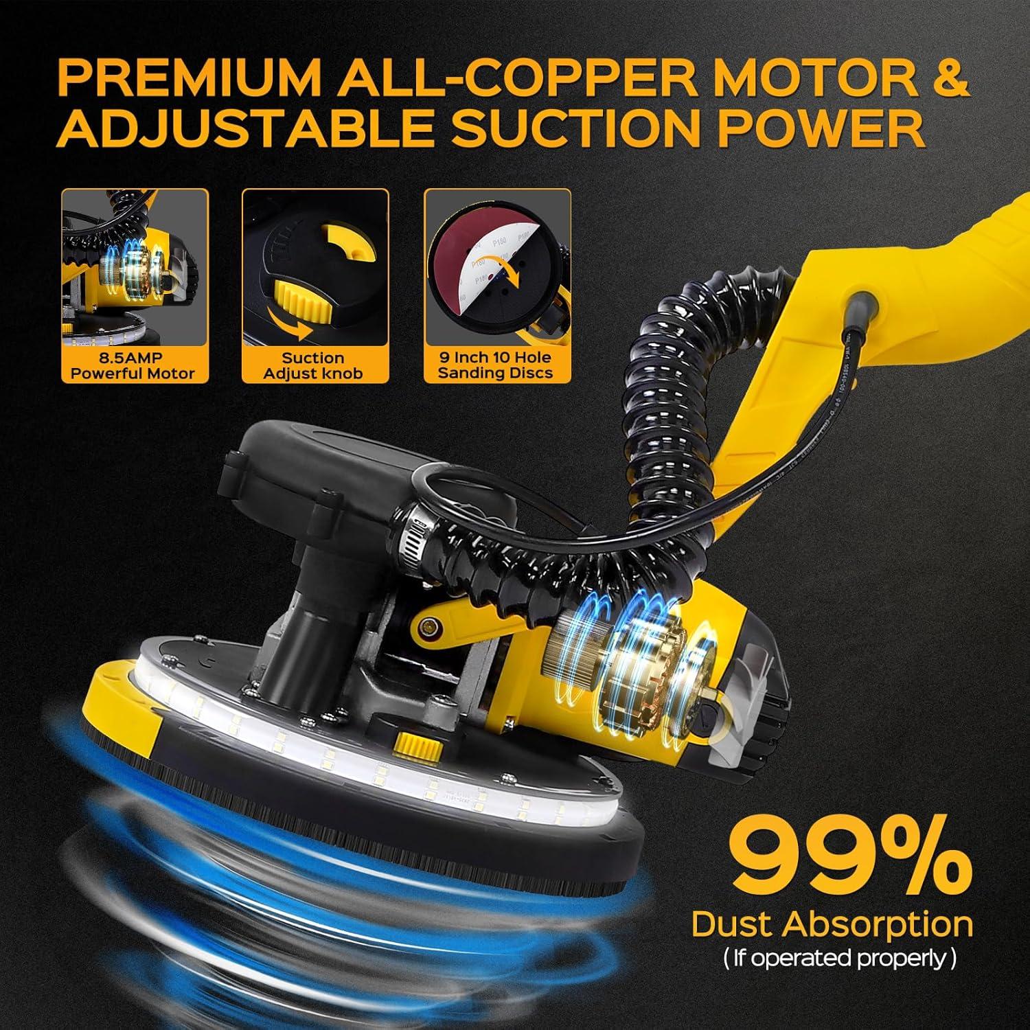 Lijadora Eléctrica de Drywall KUPERIA 8.5 Amp 800-1800 RPM