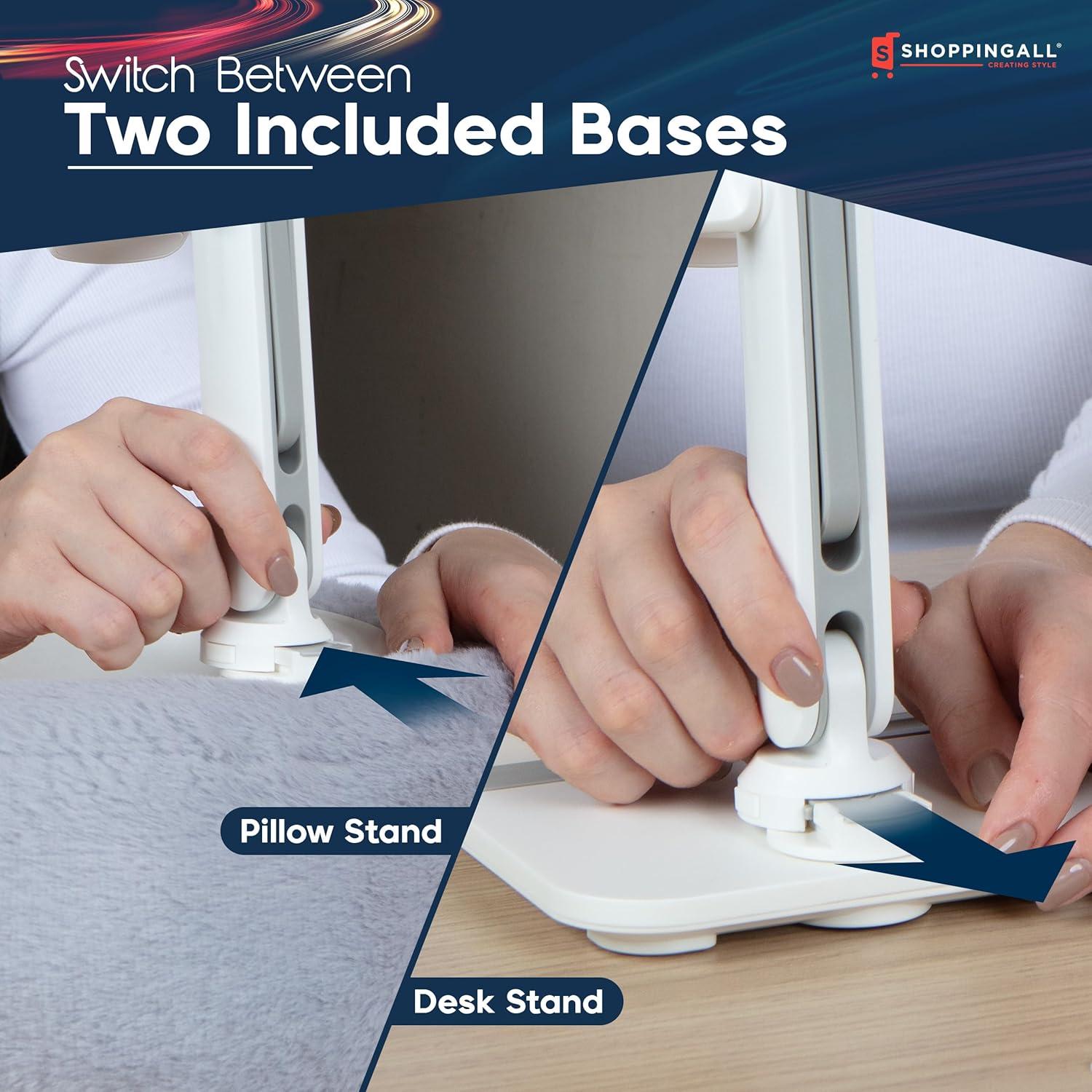 Soporte de Almohada 2-en-1 ShoppingAll para Tabletas 4.7-13" Gris