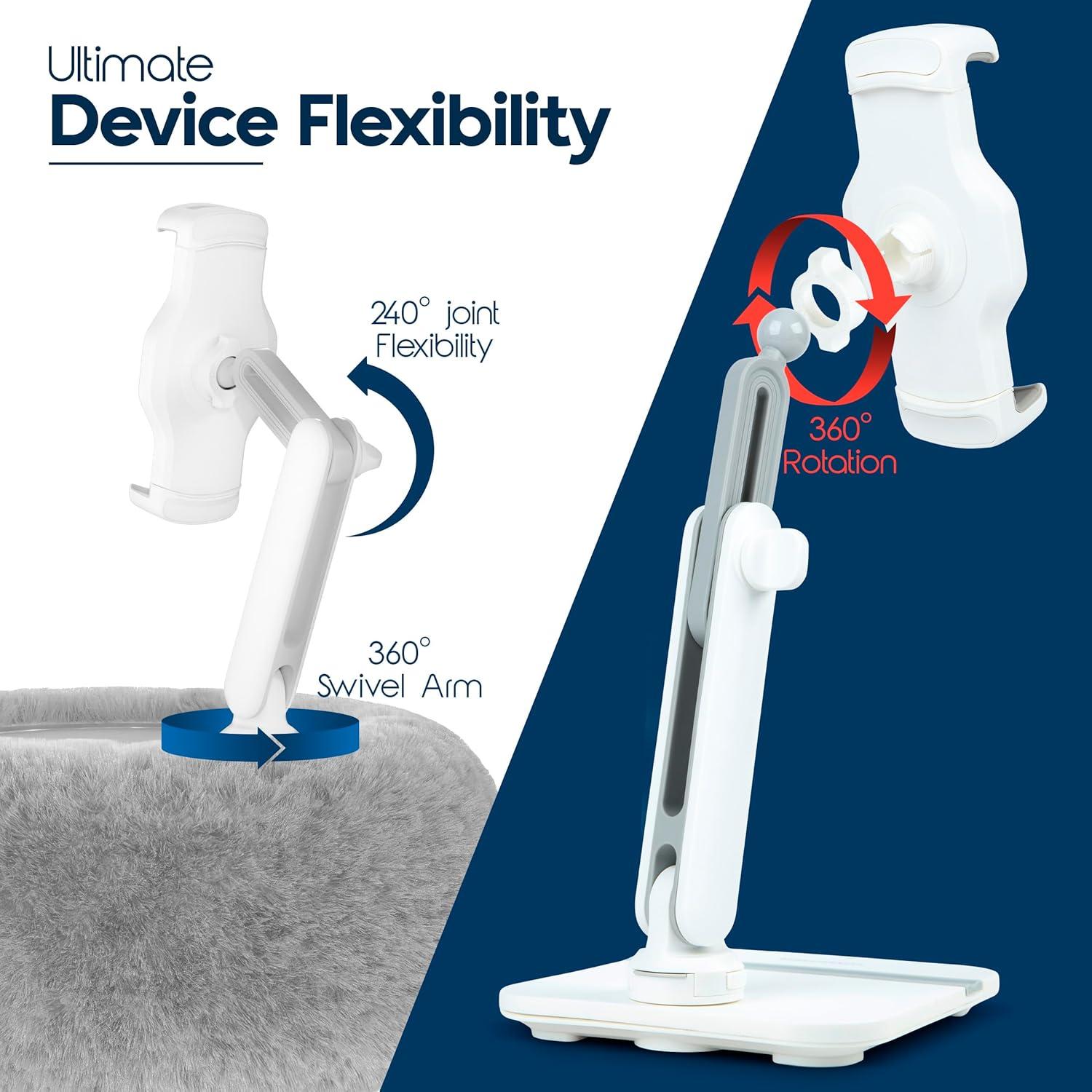 Soporte de Almohada 2-en-1 ShoppingAll para Tabletas 4.7-13" Gris