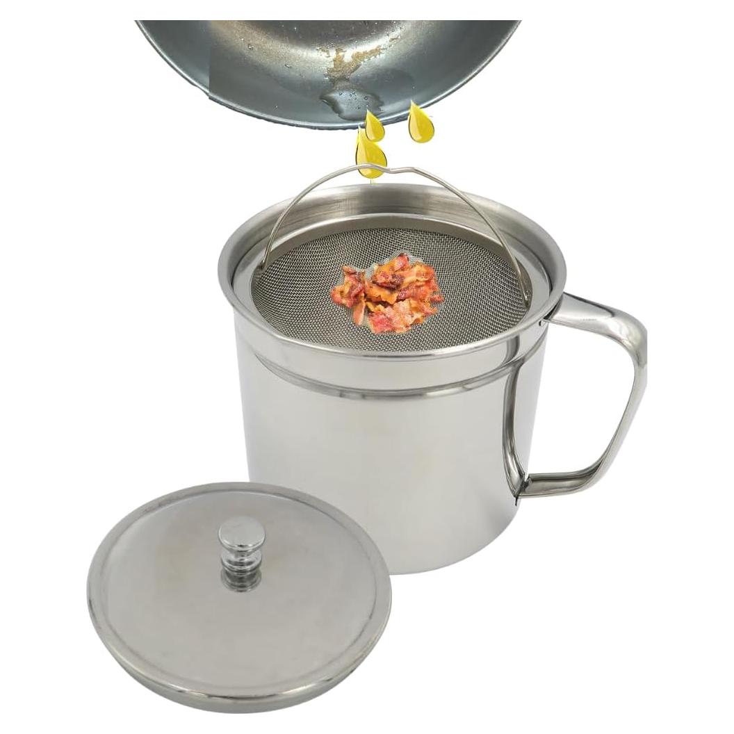 Canasta de Almacenamiento de Aceite Evelots 5 Tazas Acero Inoxidable