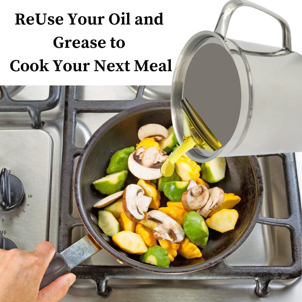 Canasta de Almacenamiento de Aceite Evelots 5 Tazas Acero Inoxidable