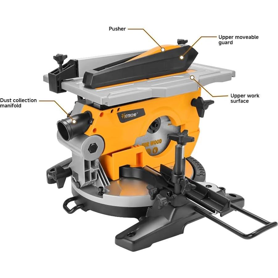 Sierra Ingleteadora y de Mesa Hoteche 2-en-1 8-1/4" 10A