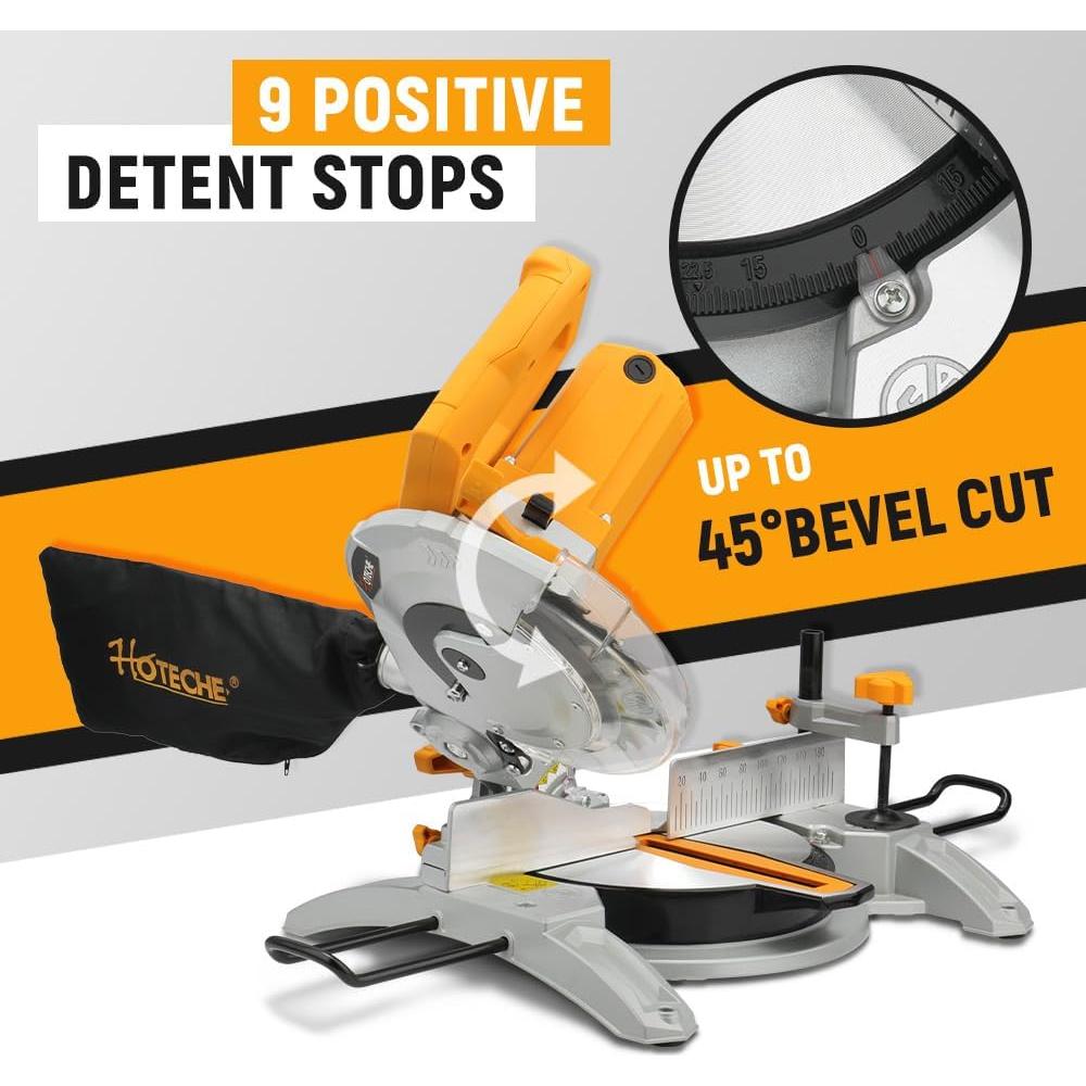 Sierra Ingletadora Hoteche 210mm 11A 5000RPM para Madera