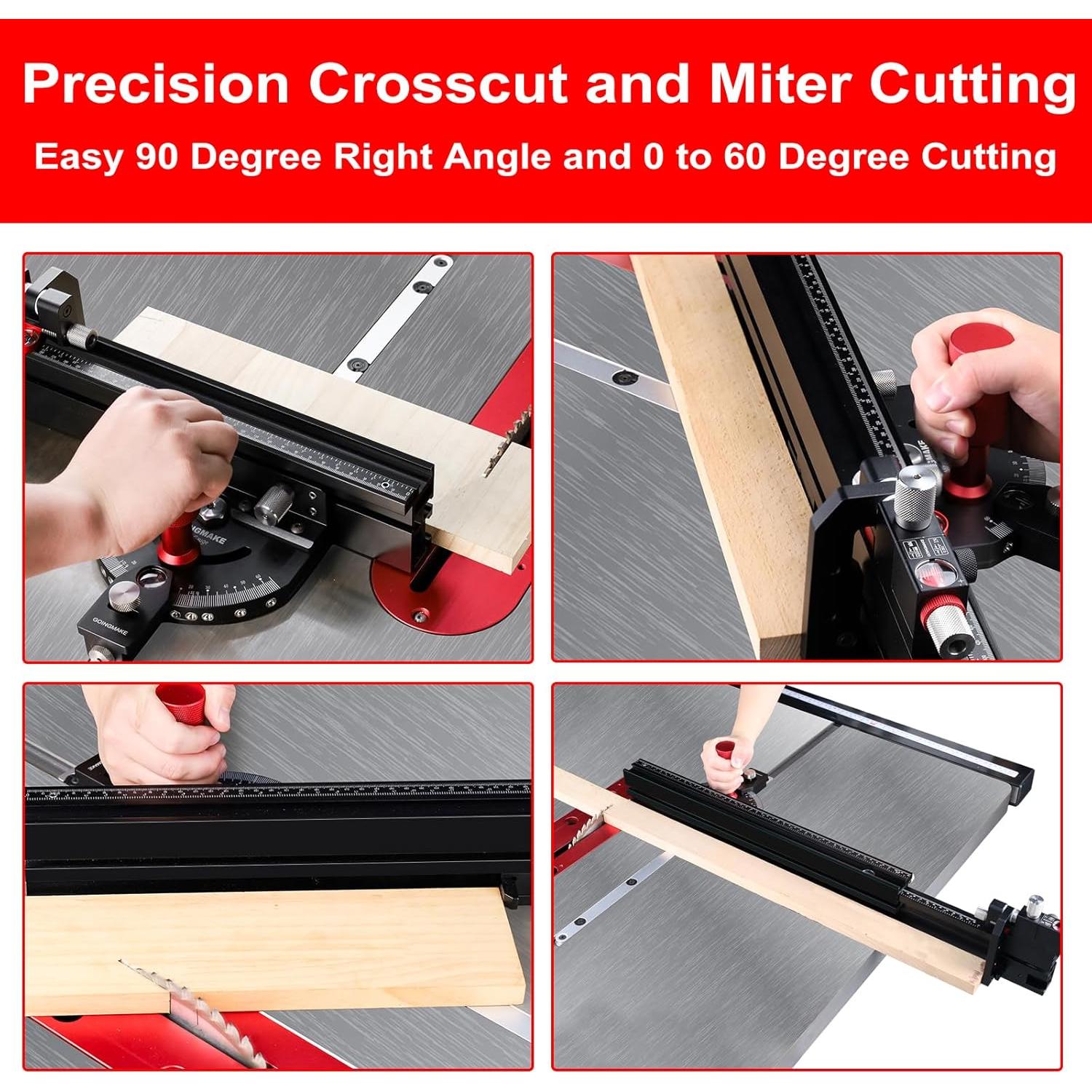 Medidor de Inglete GOINGMAKE para Sierra de Mesa 91.44 cm