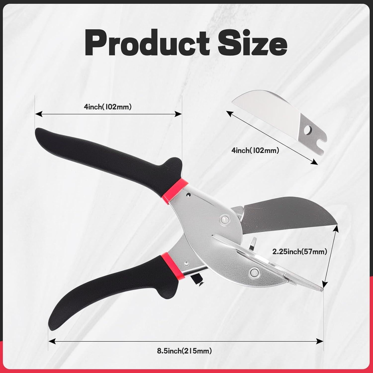 Tijeras de Inglete BECOMFY con Cuchilla SK5 y Ajuste 45-135°