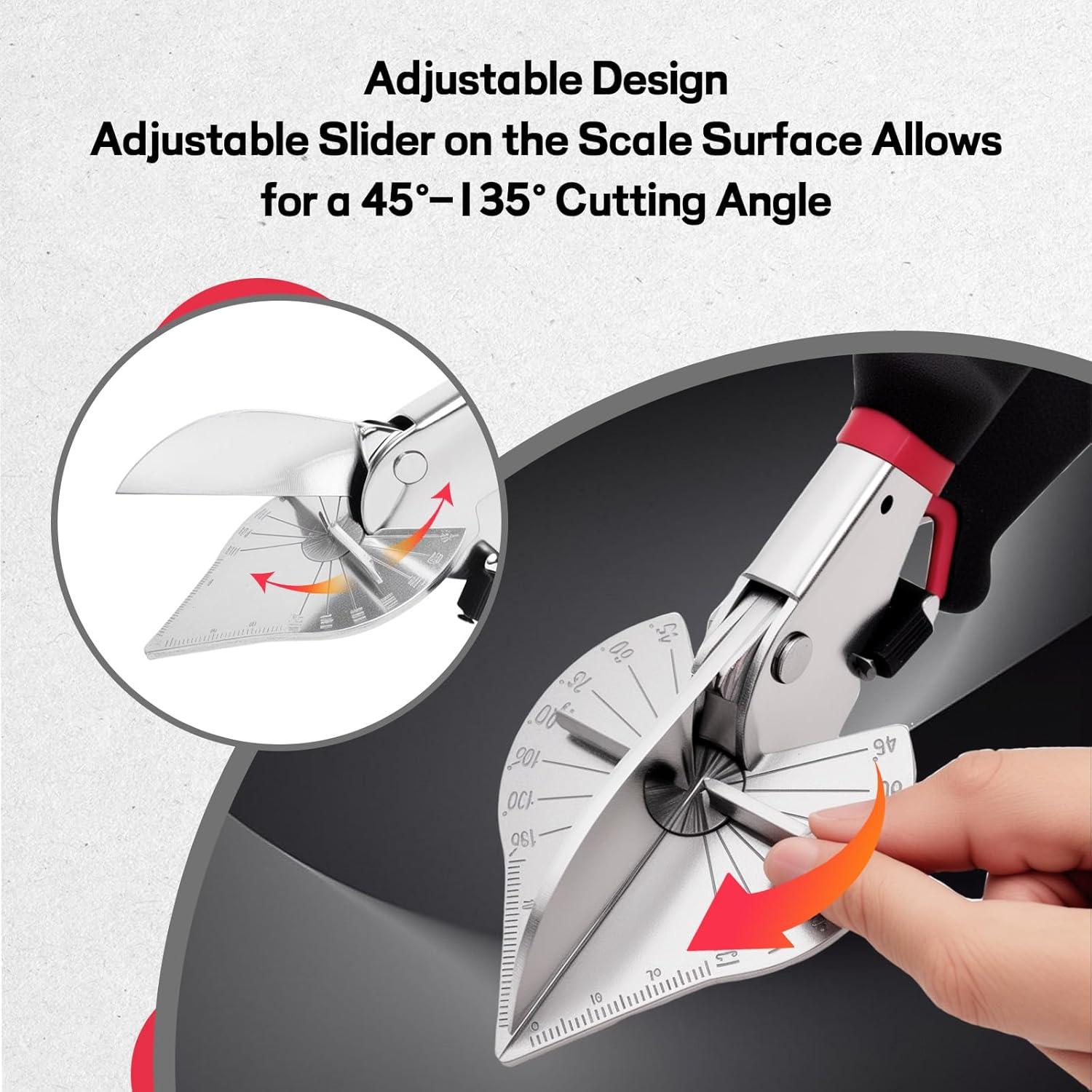 Tijeras de Inglete BECOMFY con Cuchilla SK5 y Ajuste 45-135°