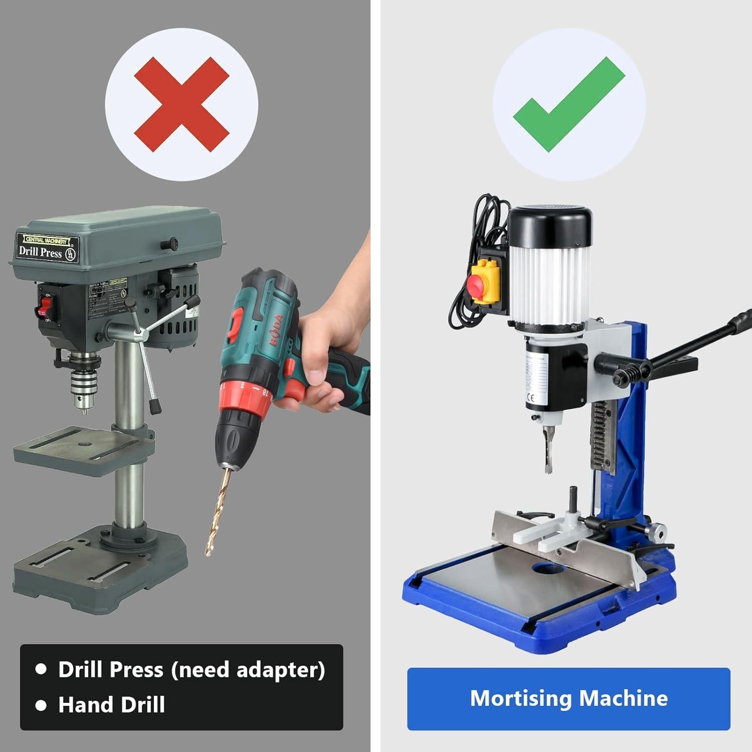 Juego de 4 Brocas de Agujero Cuadrado YGFRSTO 6.4-12.7mm