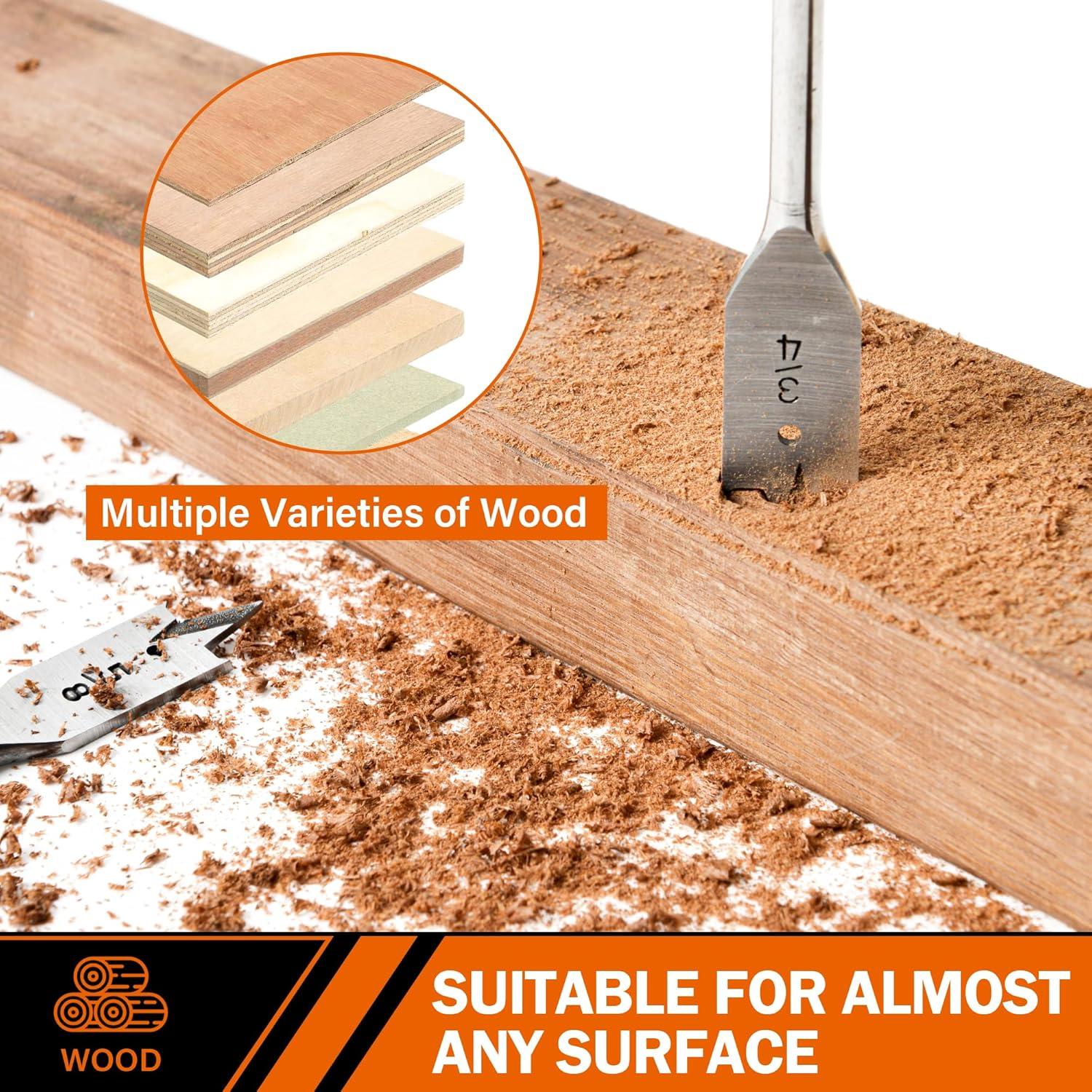 Juego de Brocas de Espada KENDO 13 Piezas Acero Aleado