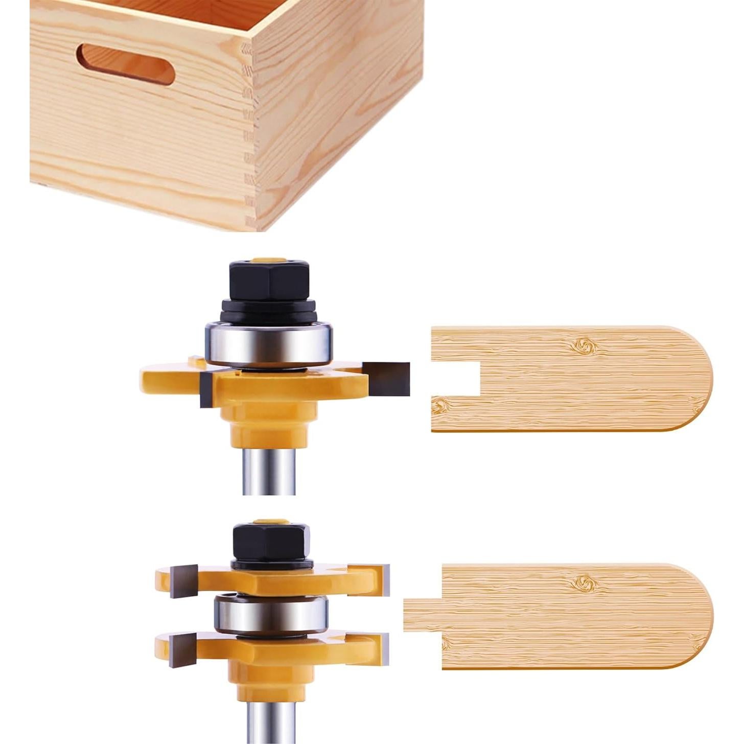 Juego de Brocas de Encastre y Ranura 2 Piezas LU&MN