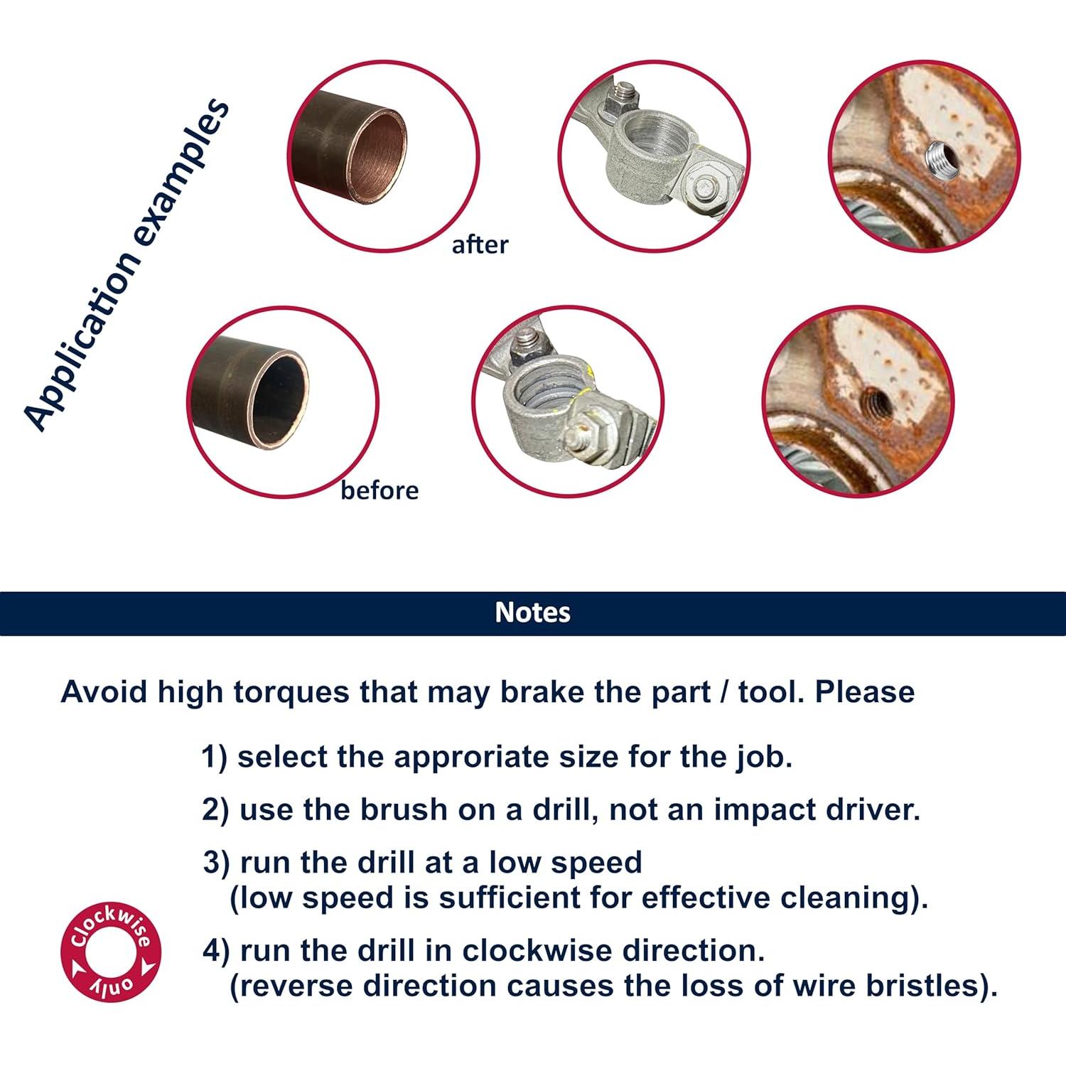 Juego de cepillos de perforación Kwalitistar 8 tamaños acero inoxidable