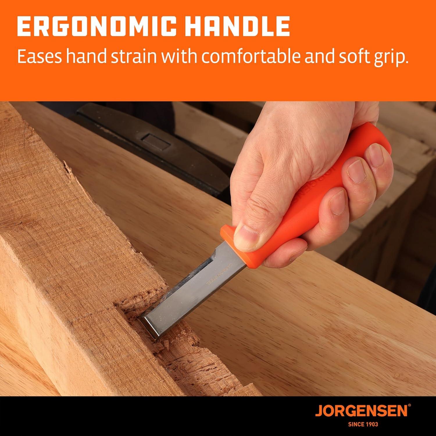 Cuchillo de Cincel Jorgensen 70451AE con Funda, Acero SK5