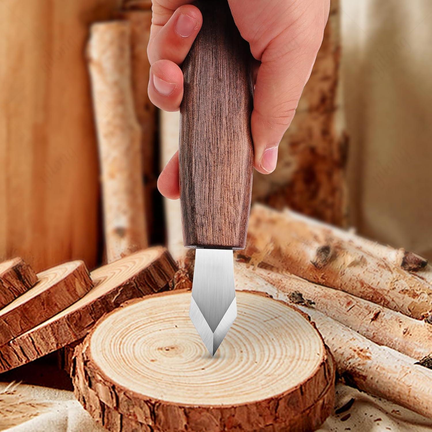 Cuchillo de Marcado Malomke 15.4 cm Doble Bisel Madera