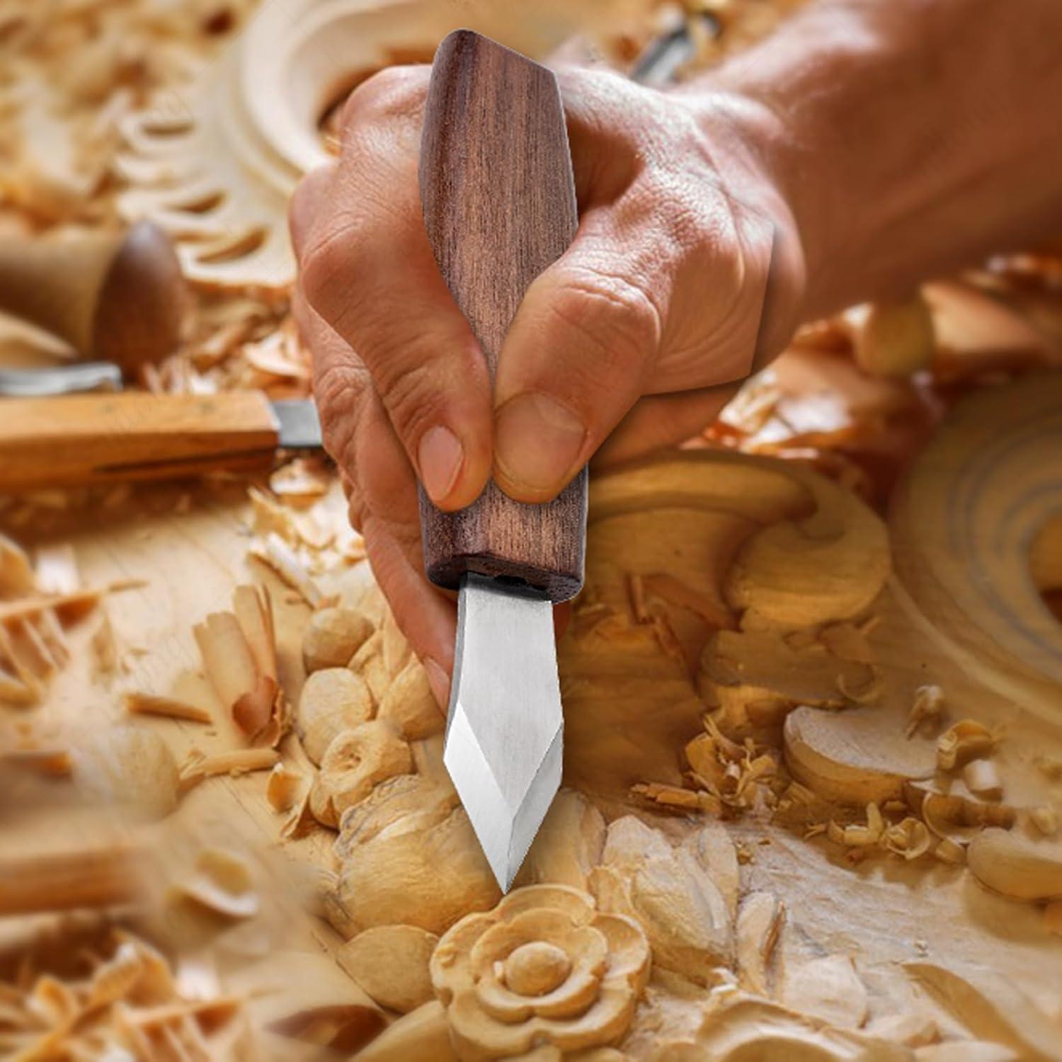 Cuchillo de Marcado Malomke 15.4 cm Doble Bisel Madera