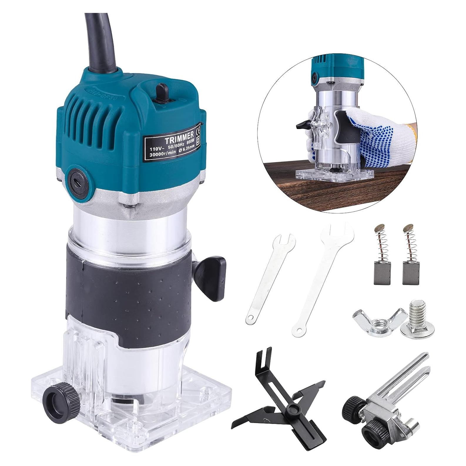 Fresadora de Madera AKYPACH 800W 30000RPM Azul