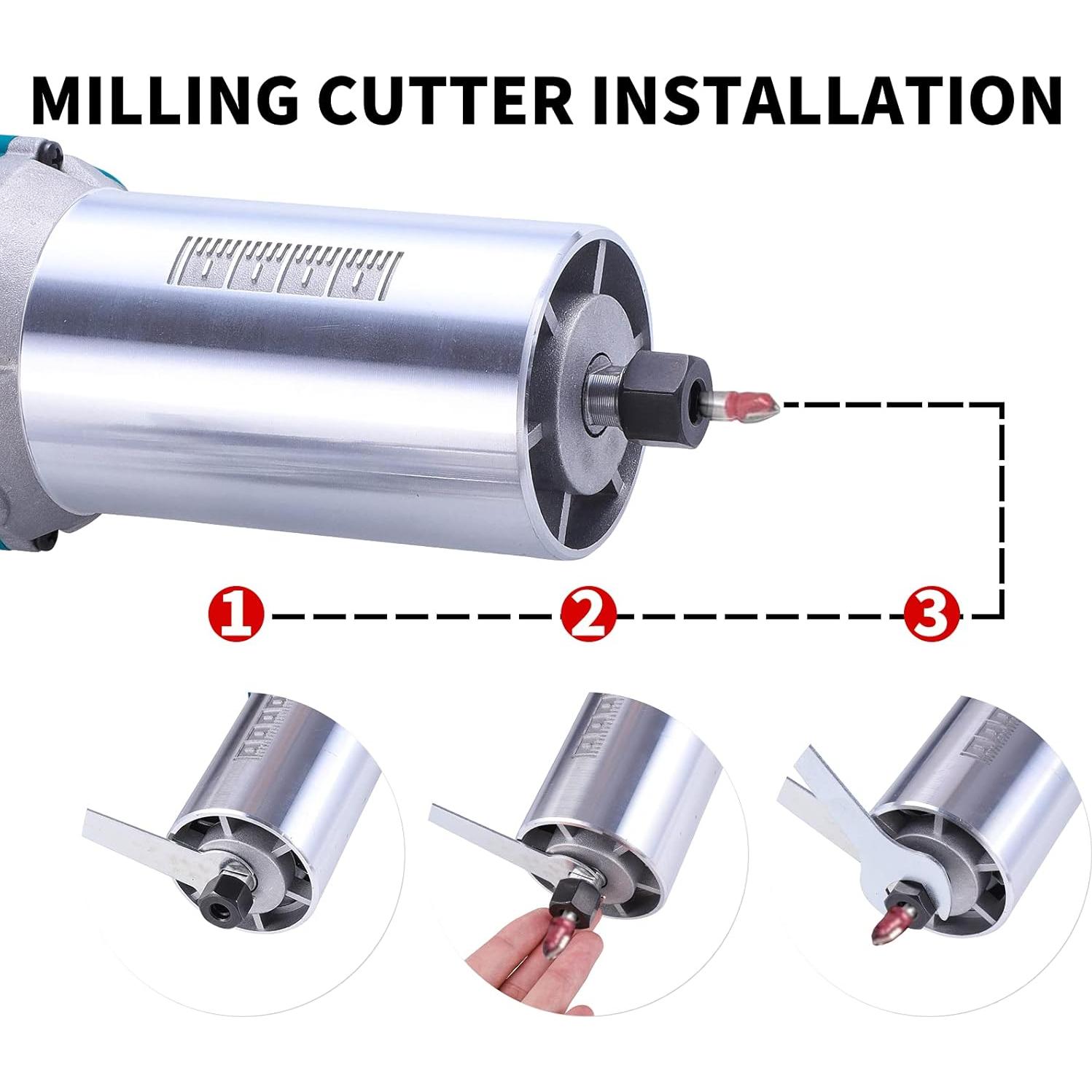 Fresadora de Madera AKYPACH 800W 30000RPM Azul