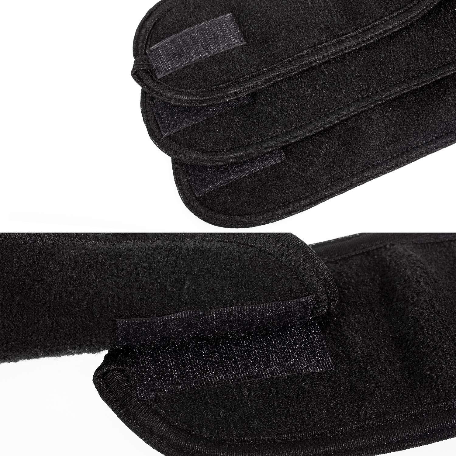 Cinta de Spa Whaline 4 Piezas Toalla Elástica Negra 62x8.5cm