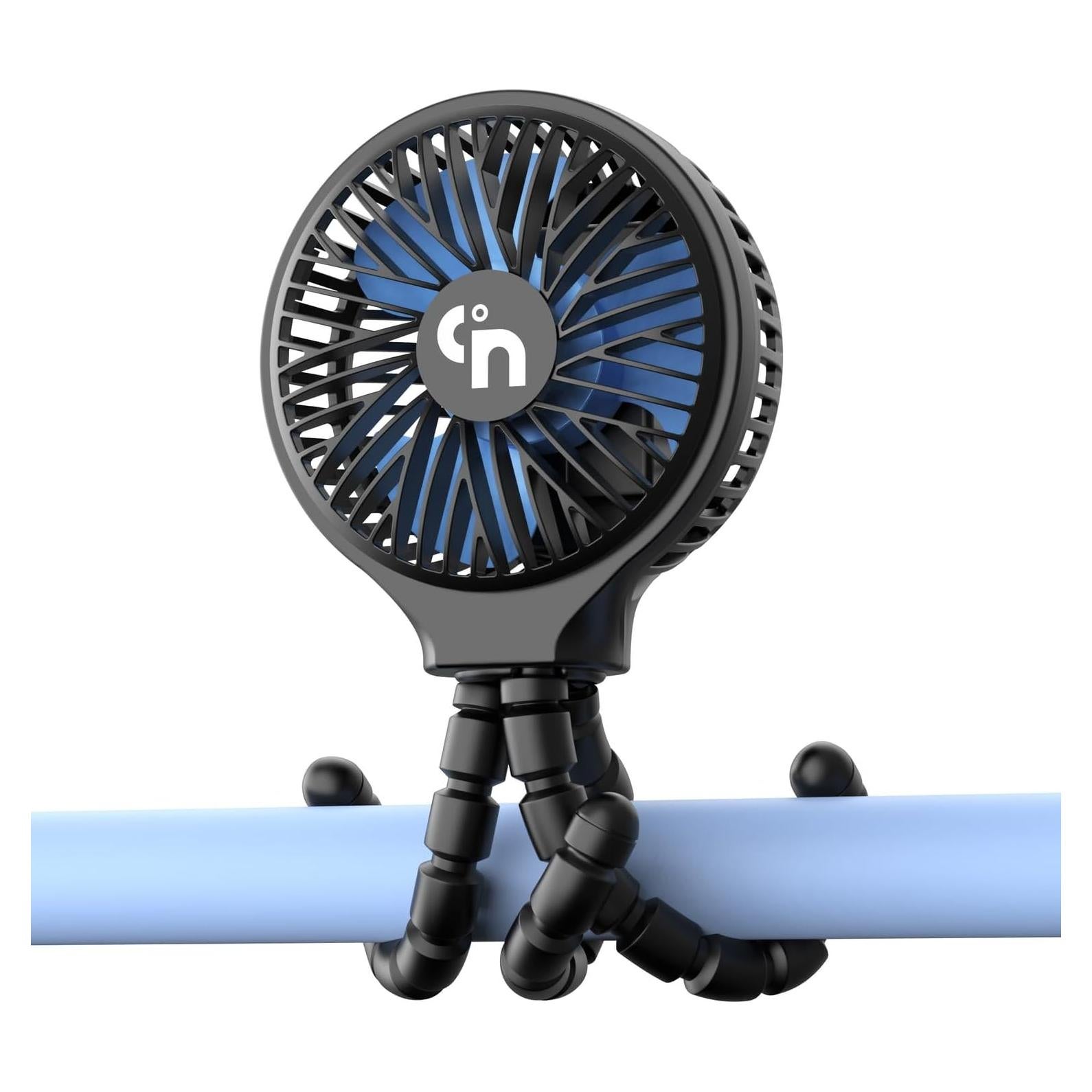 Ventilador Portátil WEGA SF01 Recargable 3 Velocidades Negro