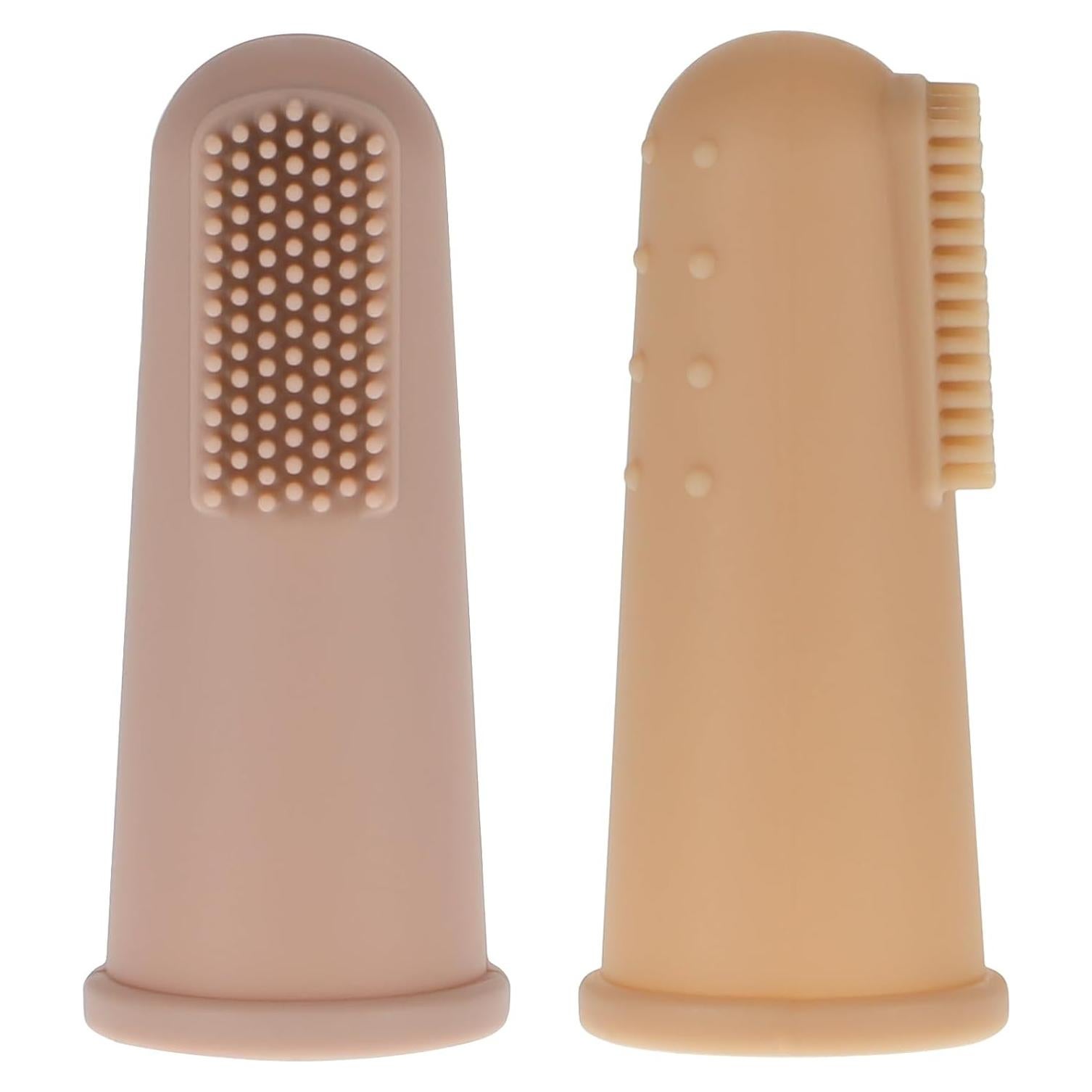 Cepillo de Dientes para Bebé Topgomes con Estuche - Silicona Grado Alimenticio, Paquete de 2