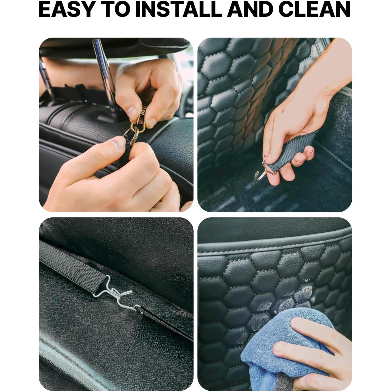 Organizador de Asiento Trasero Owleys - Cuero Sintético Negro