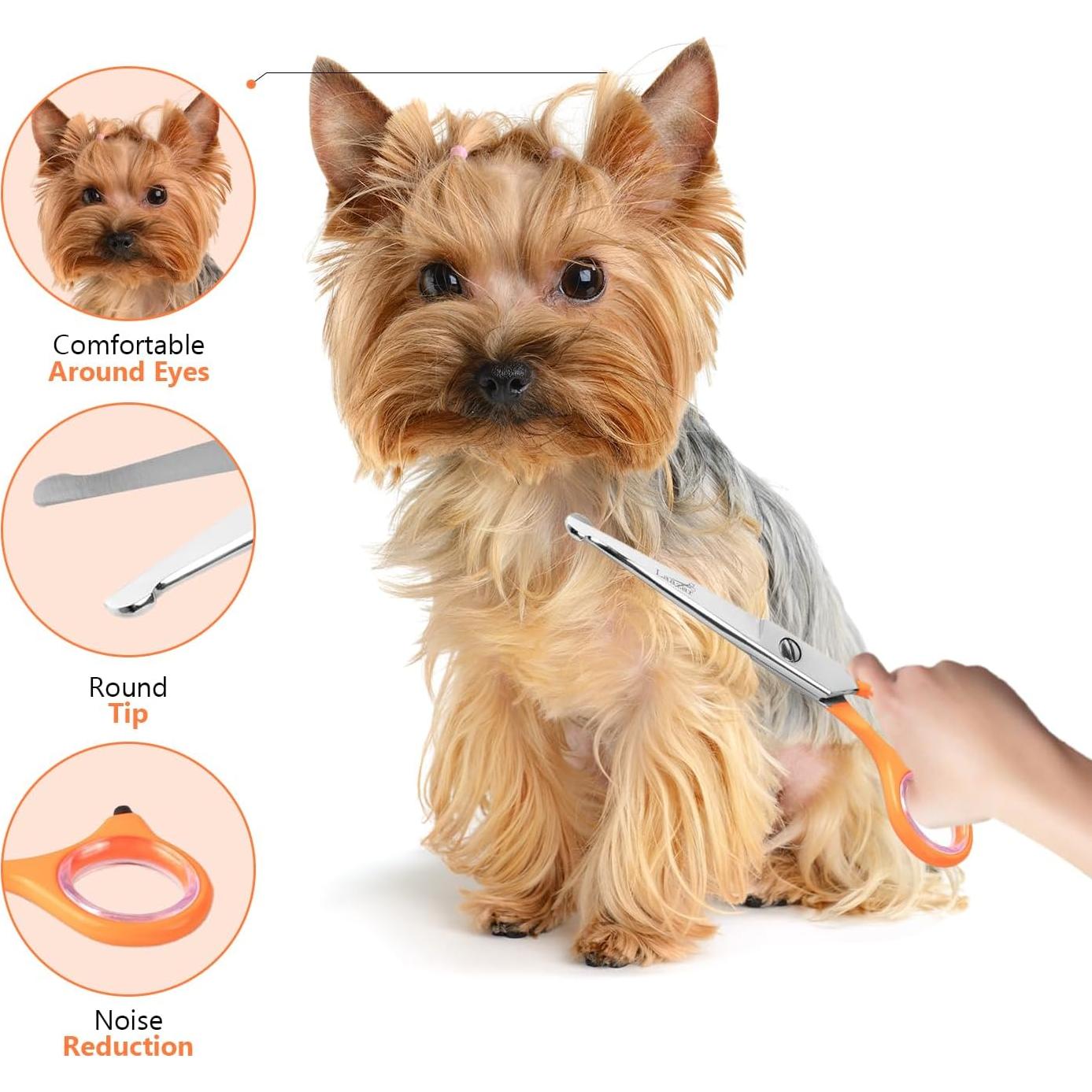 Tijeras para Perros Laazar Redondeadas Acero Inoxidable 7.6 cm