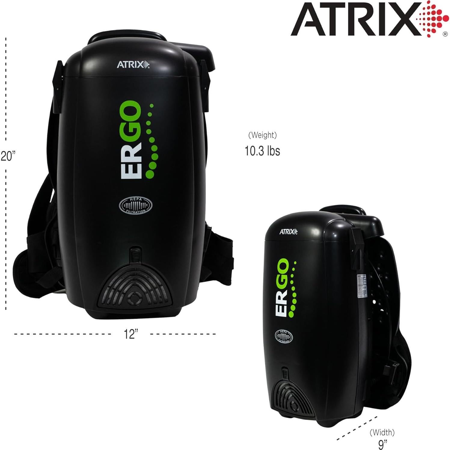 Aspiradora de Mochila Atrix VACBP1 HEPA 4.54 kg