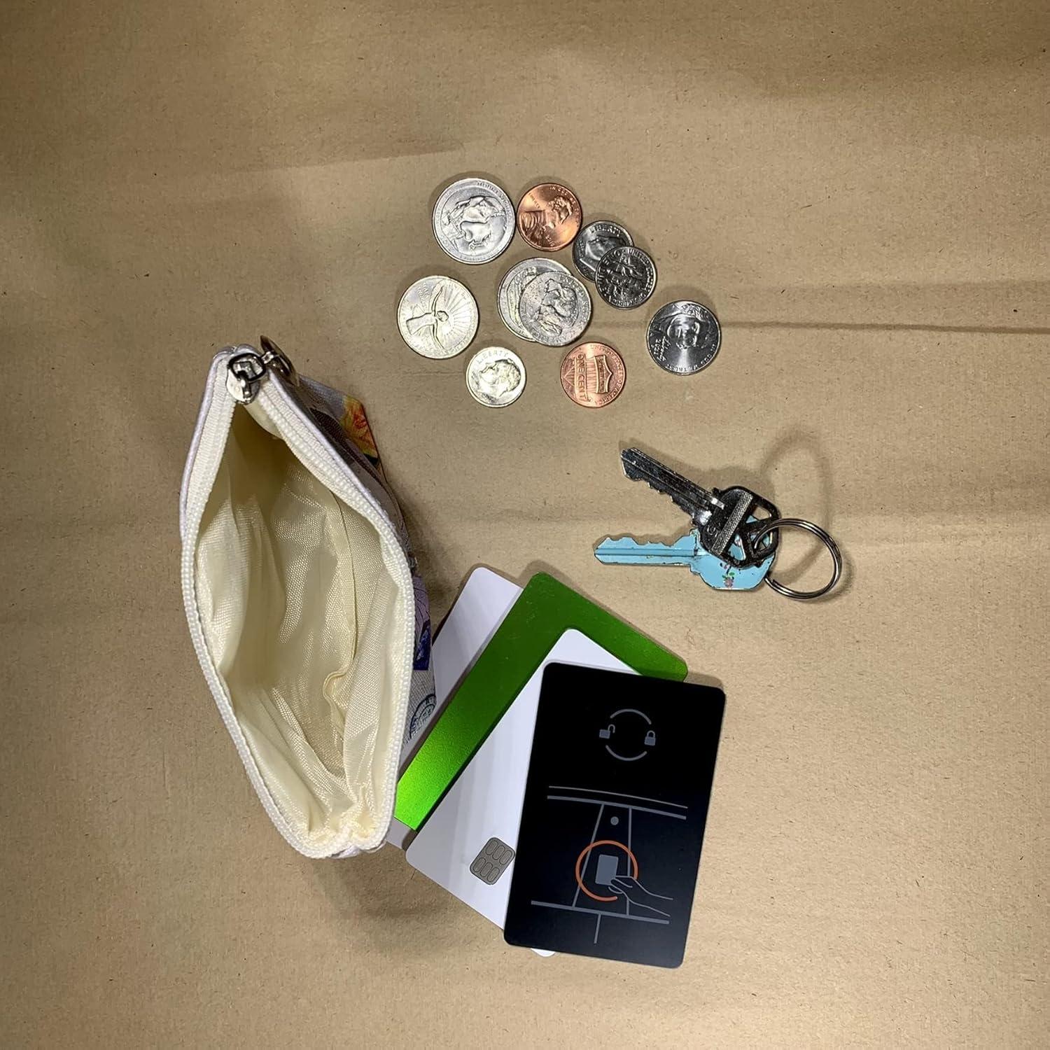 Monedero Mariposa Evenchae Verde Esmeralda Cuero PU 12x8 cm