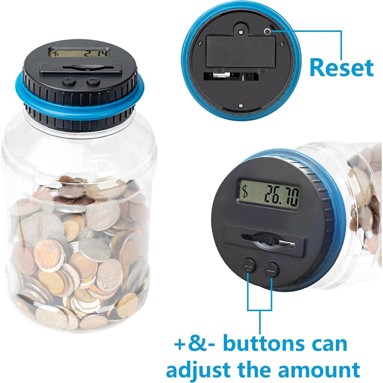 Banco de Ahorro Digital Totola 1.8L con Pantalla LCD Azul