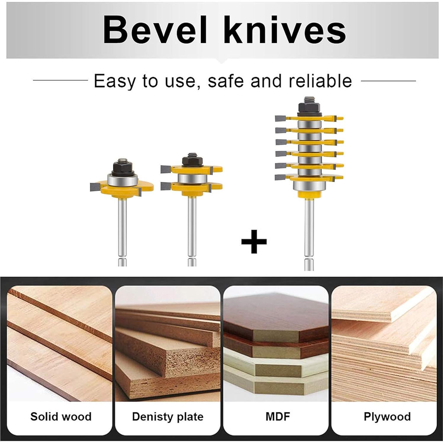 Juego de Brocas de Router 1/4" LEATBUY - 6 Piezas para Carpintería