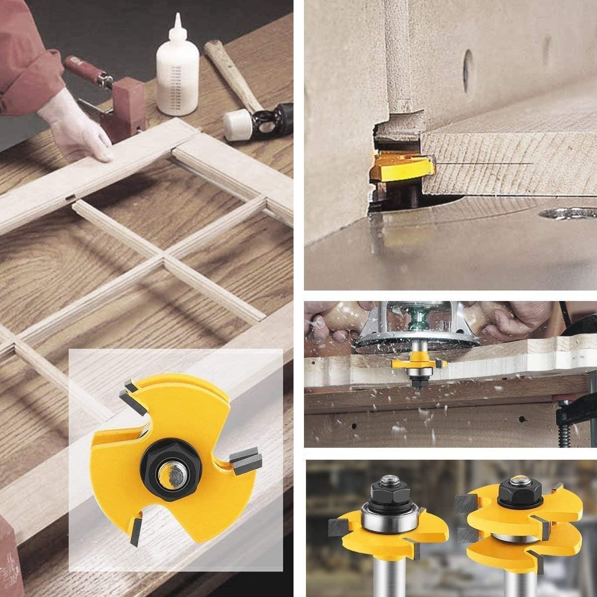 Juego de Brocas de Router 1/4" LEATBUY - 6 Piezas para Carpintería