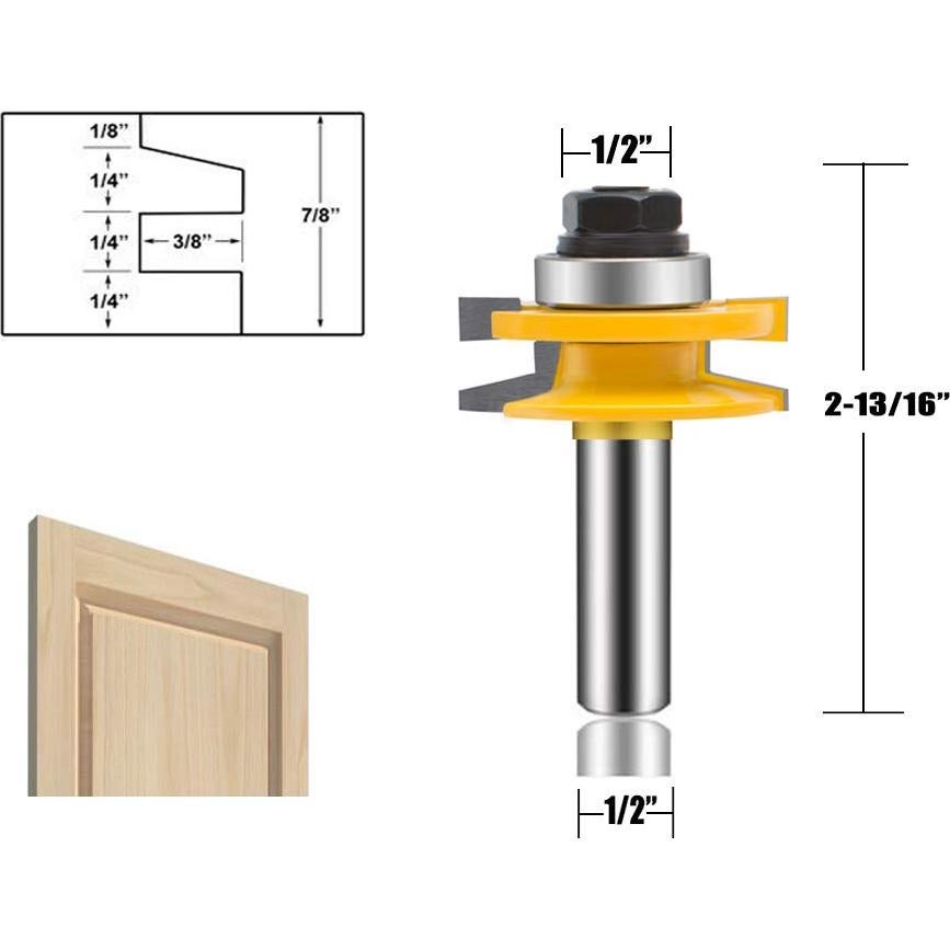 Juego de Brocas de Router OLETBE 3 Pcs 12mm Carburo