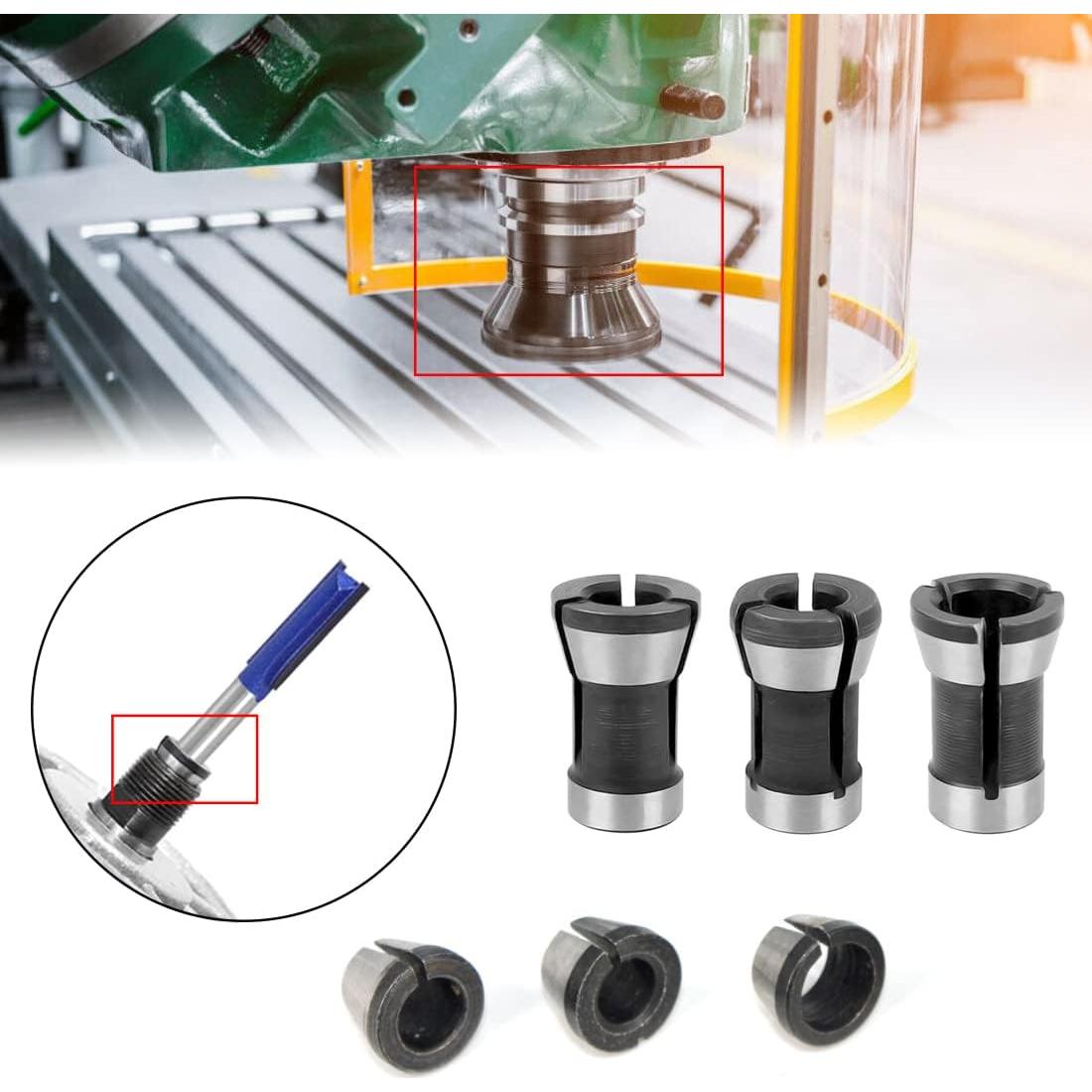 Adaptador de Colet de Router SeonFook 6 Pcs 6mm 8mm