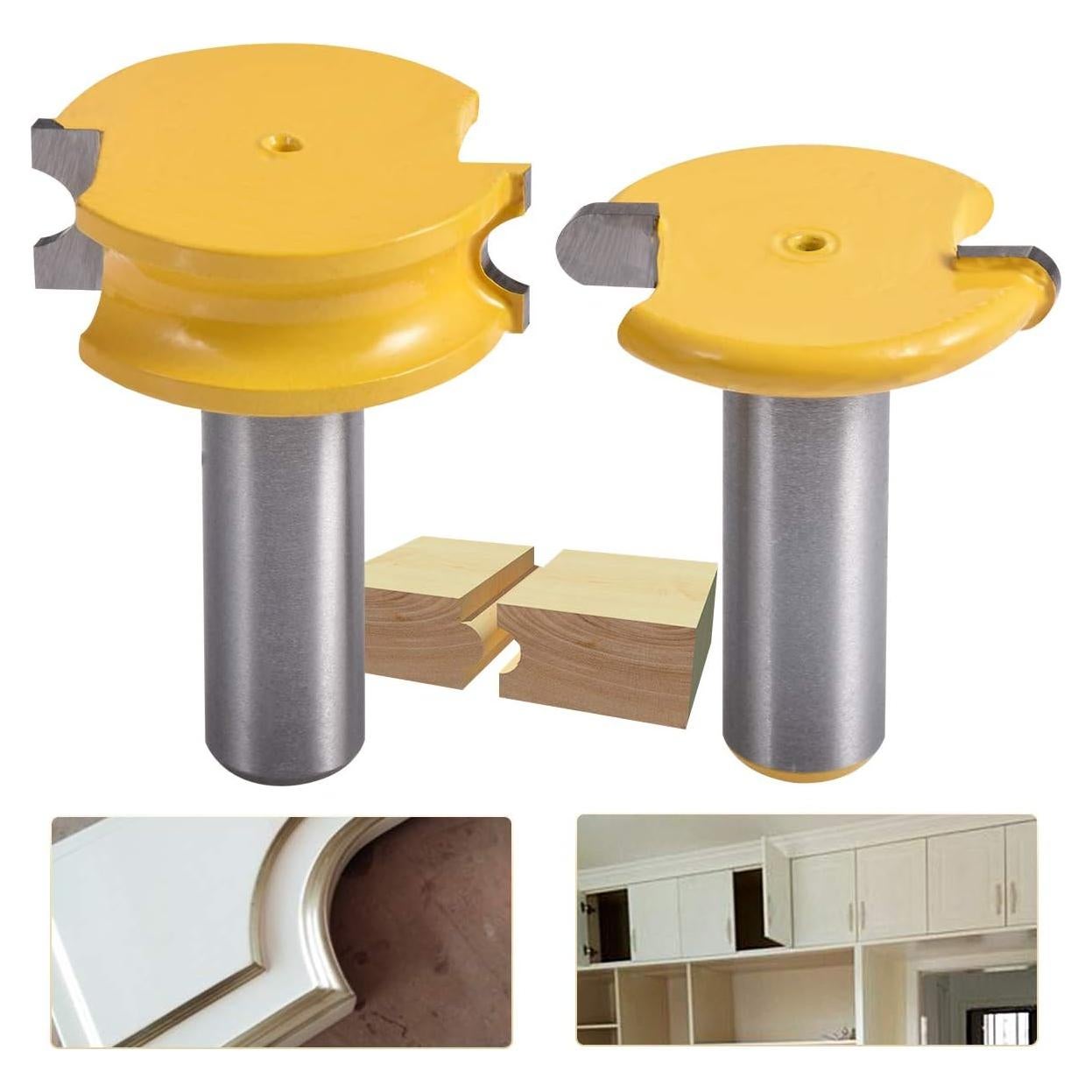 Juego de 2 brocas de router HOHXEN 1/2" vástago 3.81 cm