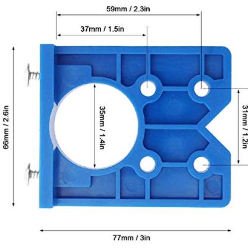 Kit de Plantilla de Bisagra Oculta Hilitand 35mm - Herramienta de Carpintería