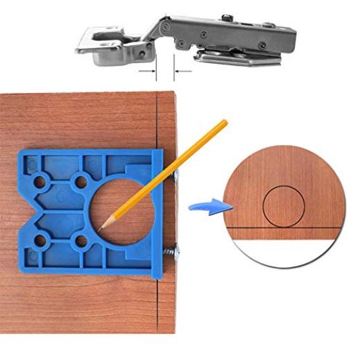 Kit de Plantilla de Bisagra Oculta Hilitand 35mm - Herramienta de Carpintería