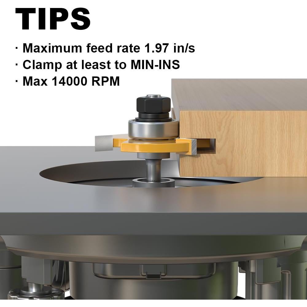 Cortador de Ranuras XDENGP 1/4" Carburo 2" para Router