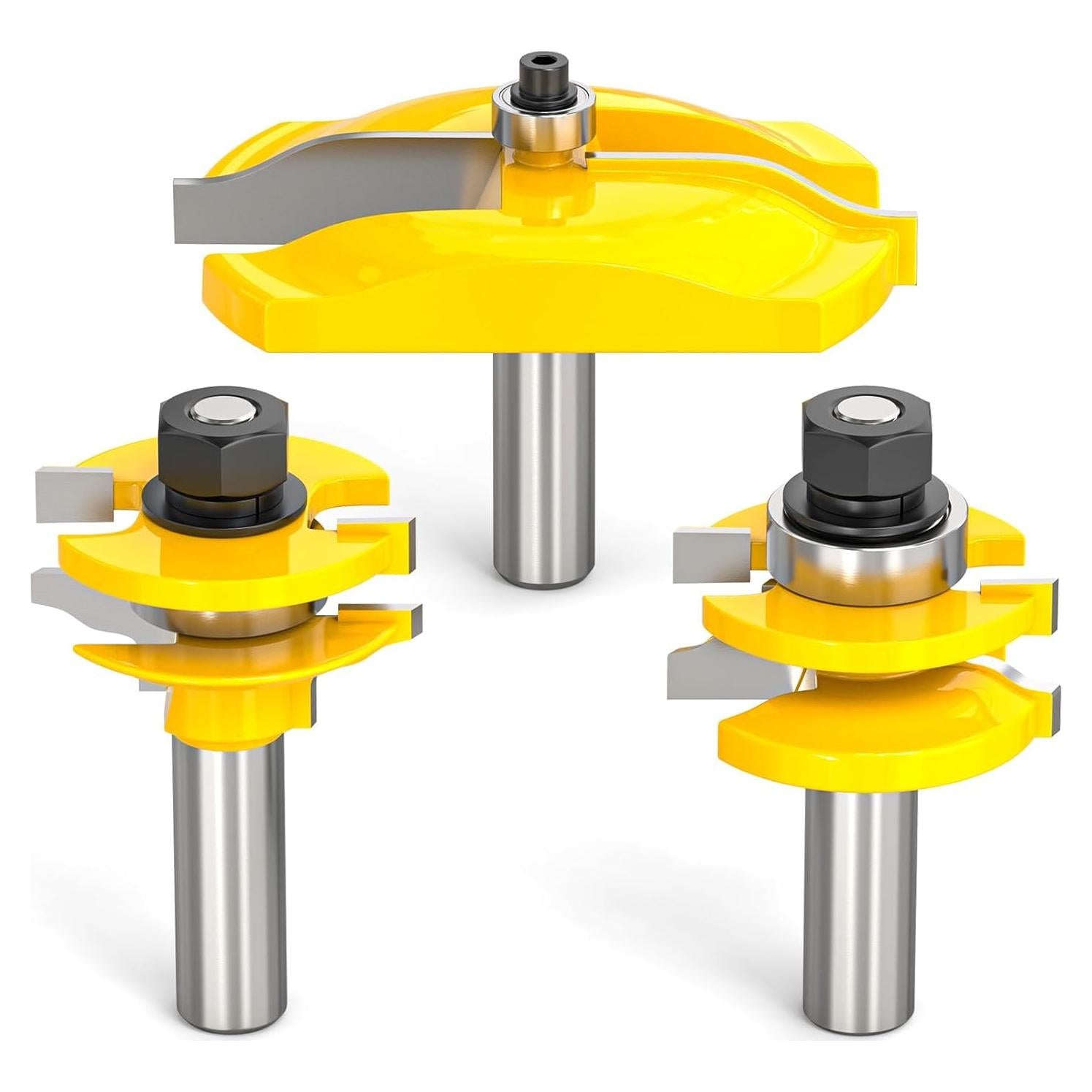 Juego de 3 Fresas para Puertas de Armario MEANLIN 1/2"