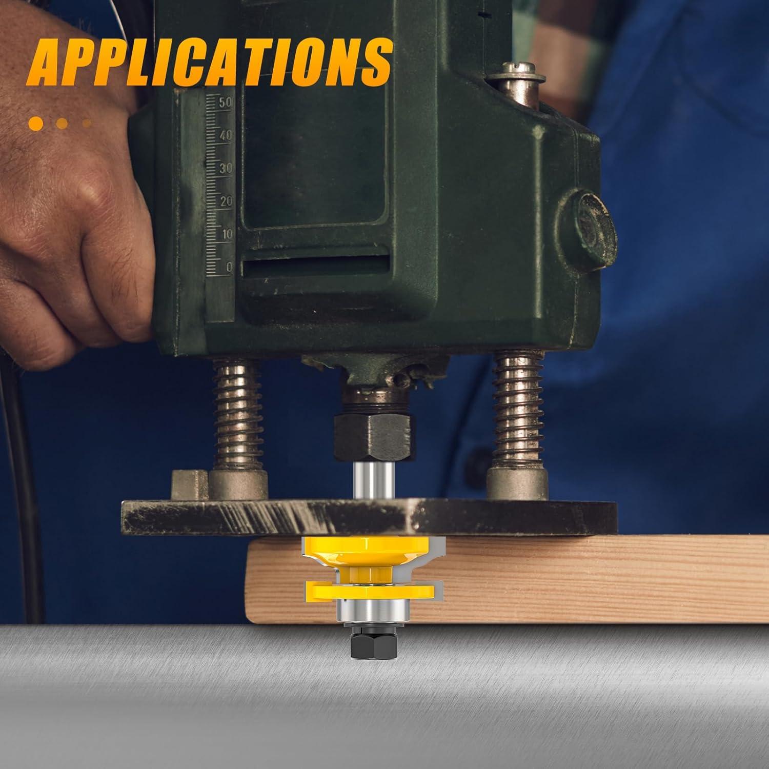 Juego de 3 Fresas para Puertas de Armario MEANLIN 1/2"