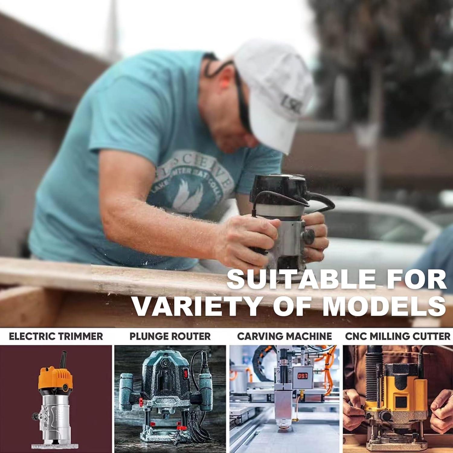 Juego de Fresas de Enrasado 4PCS Yueqing Zhongji 1/4"