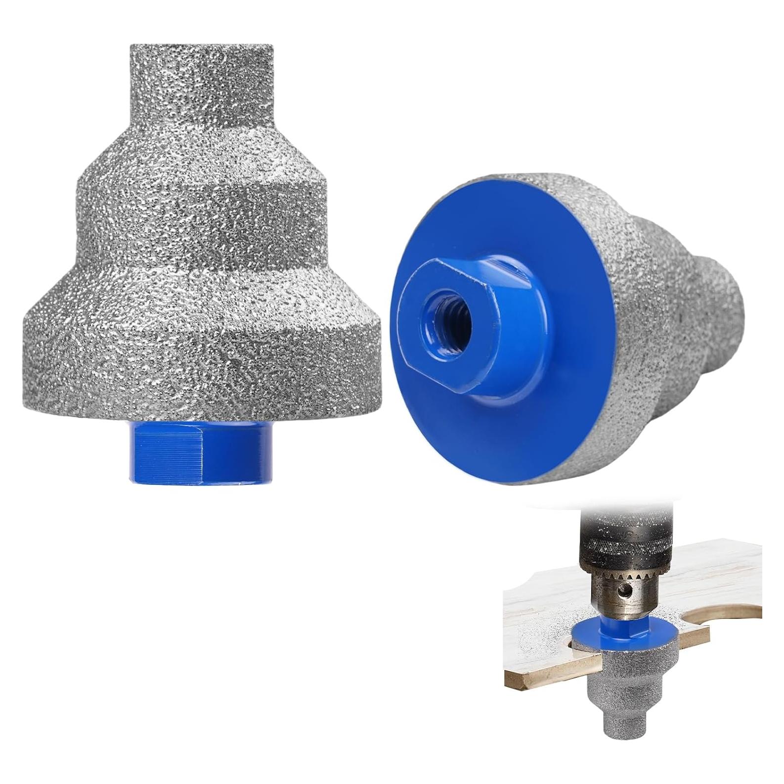 Juego de 2 Puntas de Chaflán Diamante YAKUHY 50mm para Azulejos